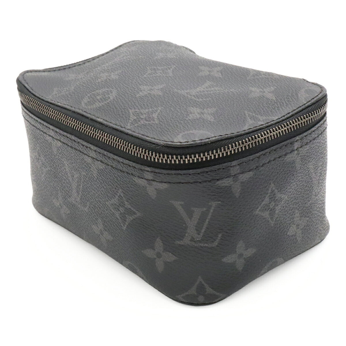 Louis Vuitton Black Gray Monogram Eclipse Canvas Leather Pouch (Pre-Owned)