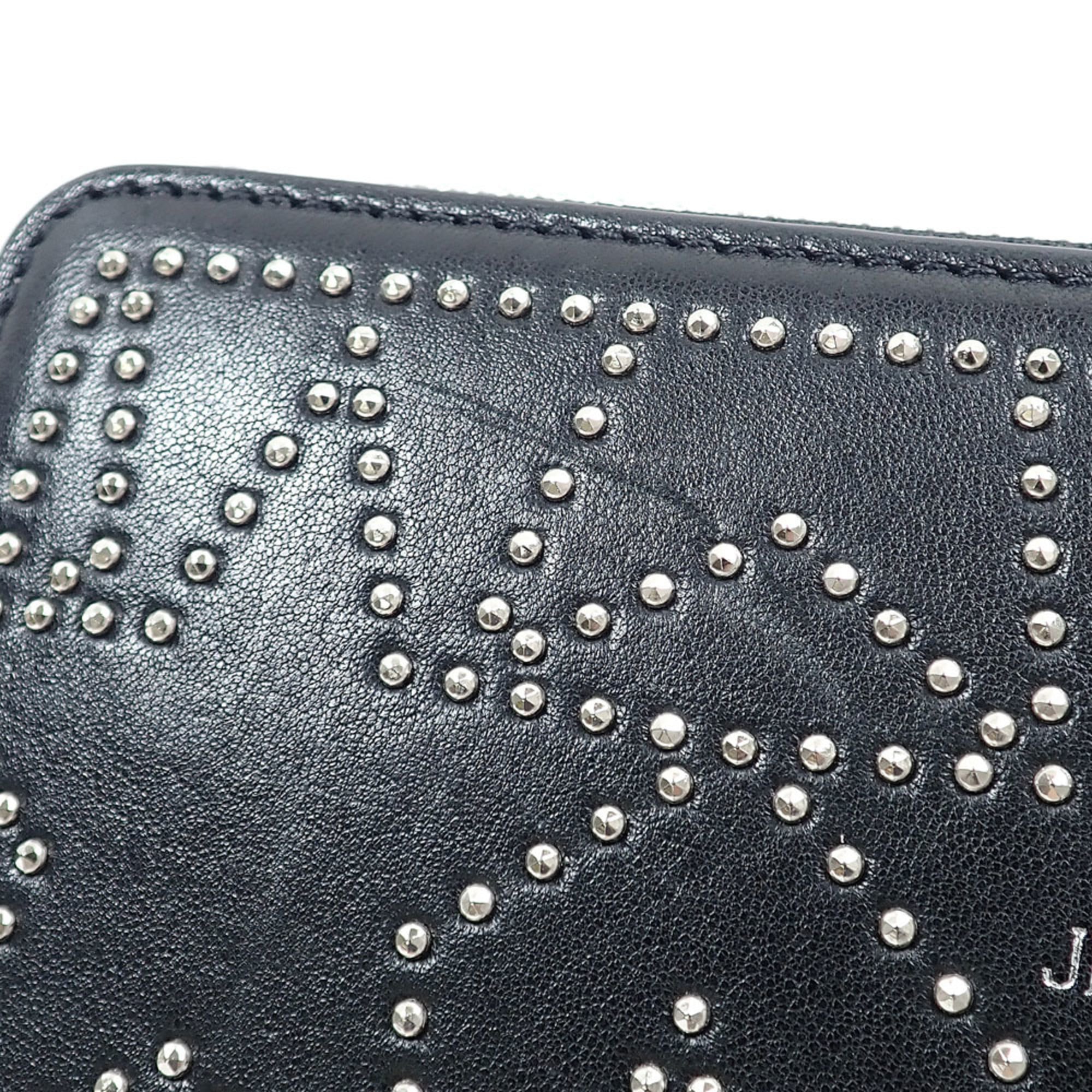 Jimmy Choo Black Leather Long Wallet (Bi-Fold) (Pre-Owned)