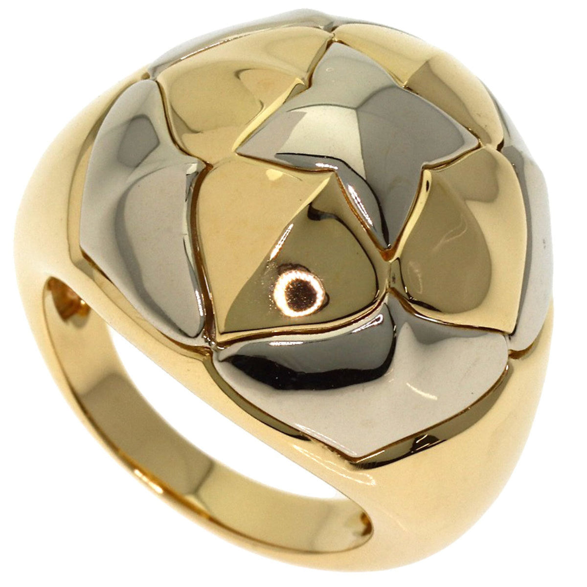 Bvlgari Yellow Gold (18K) White Gold (18K) Band Ring (Pre-Owned)