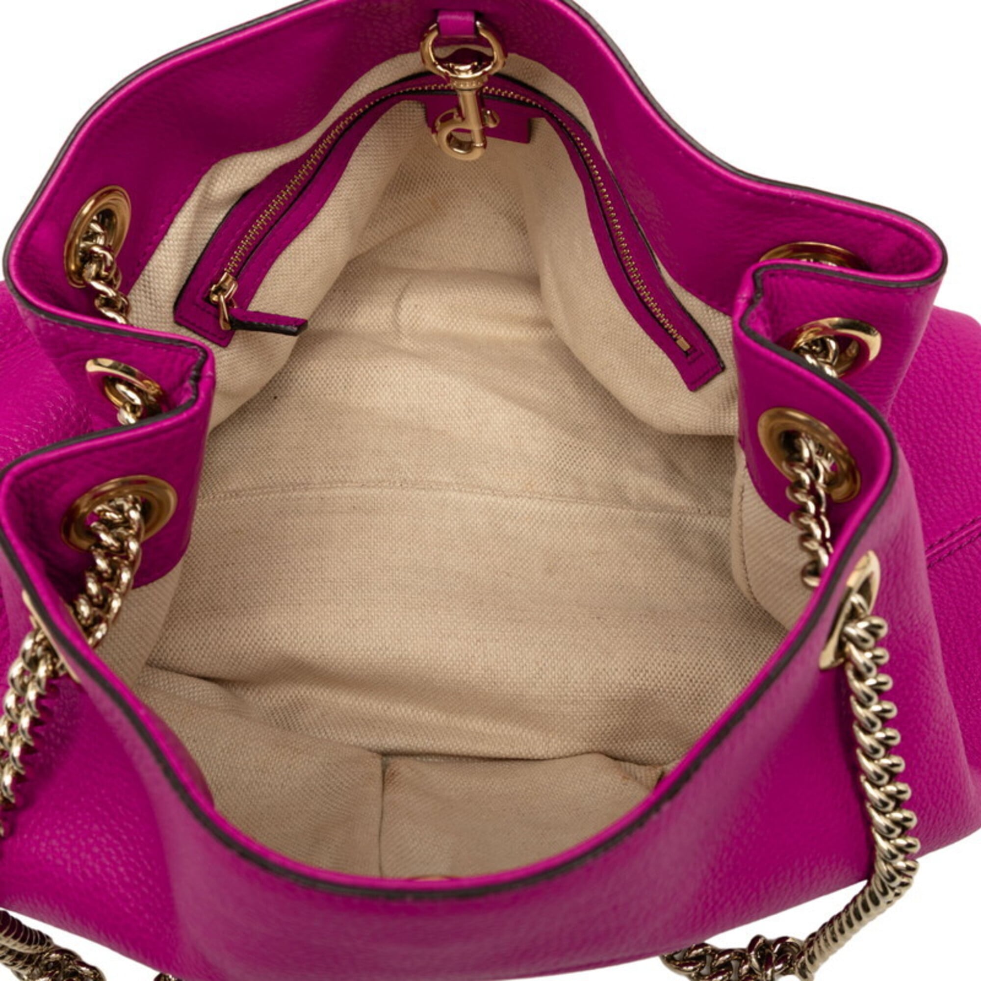 Gucci Pink Leather Shoulder Bag (Pre-Owned)