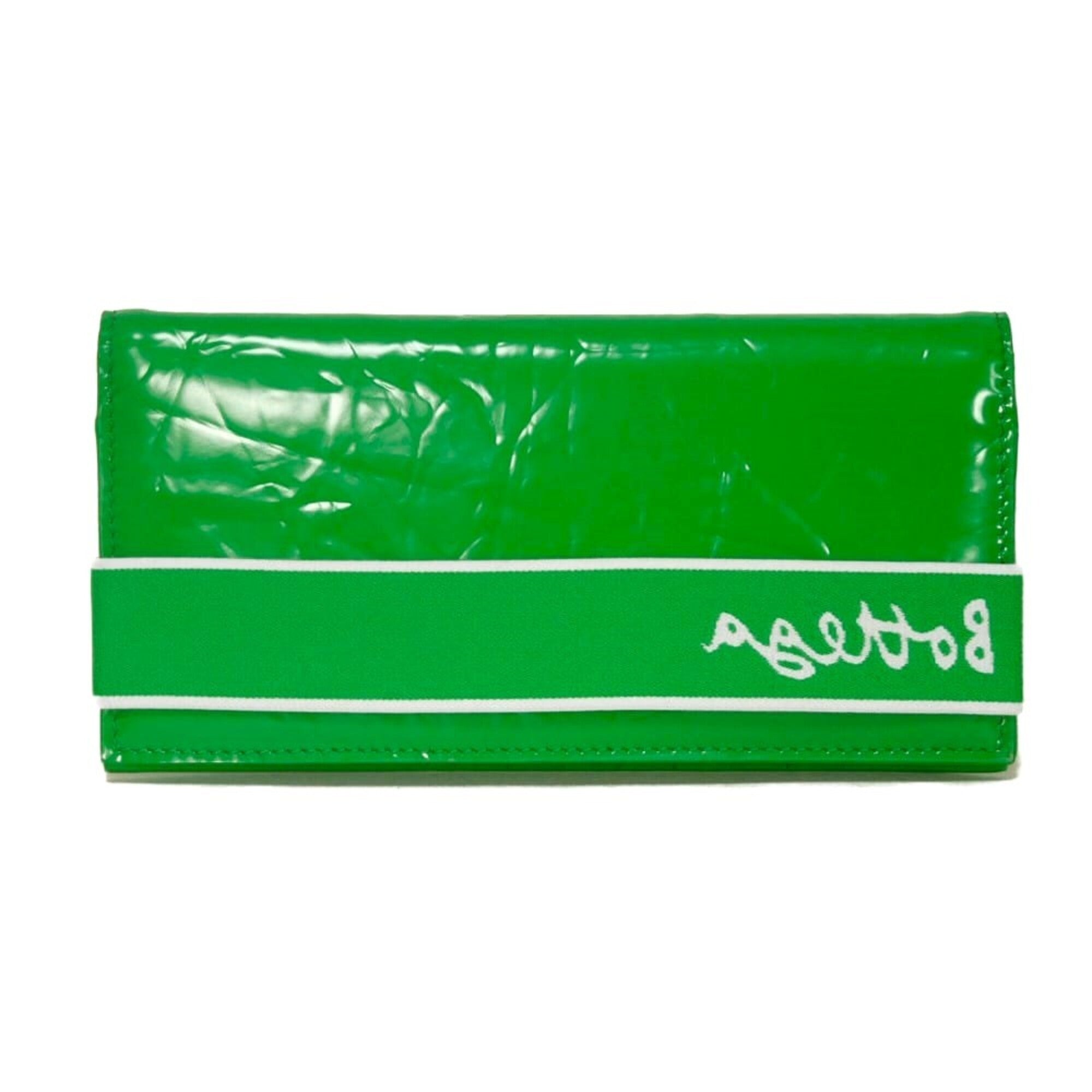 Bottega Veneta Green Leather Long Wallet (Bi-Fold) (Pre-Owned)