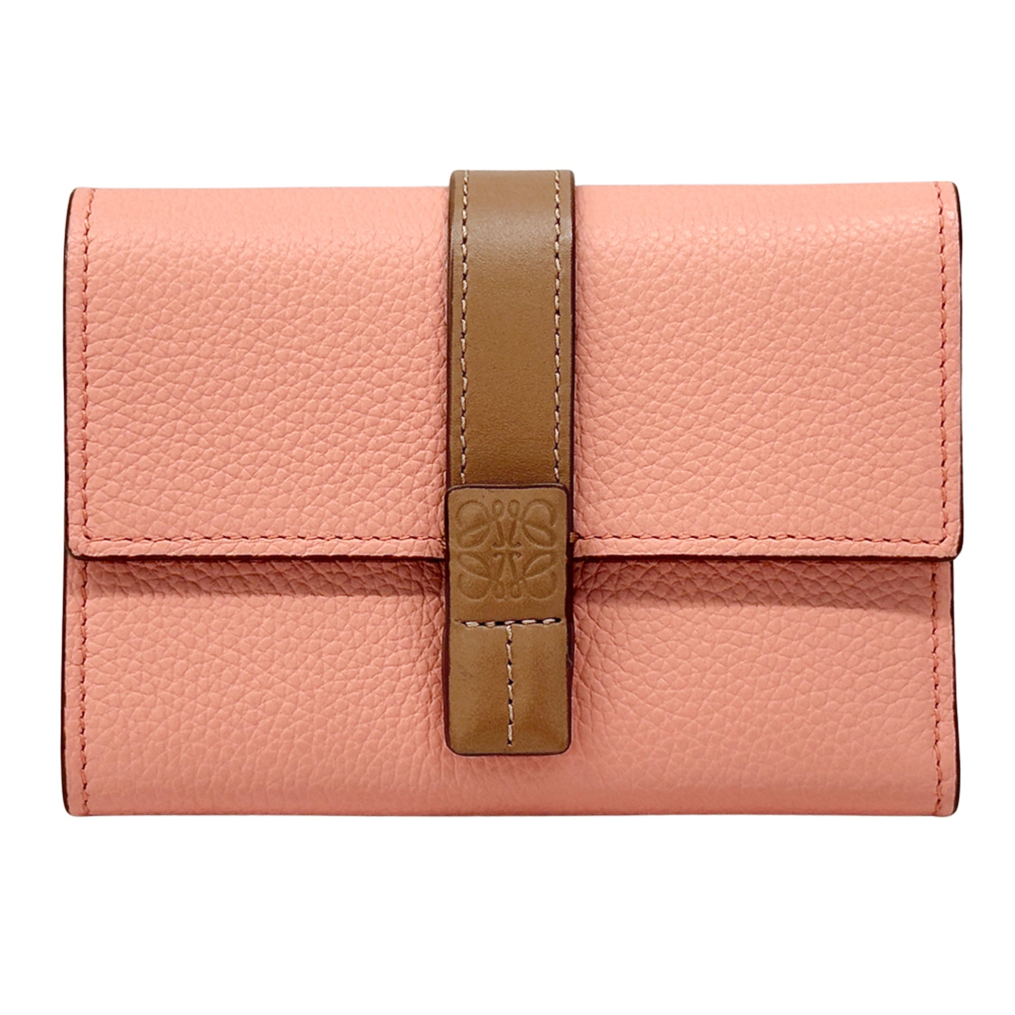 Loewe Brown Orange Pink Wallet (Tri-Fold) (Pre-Owned)