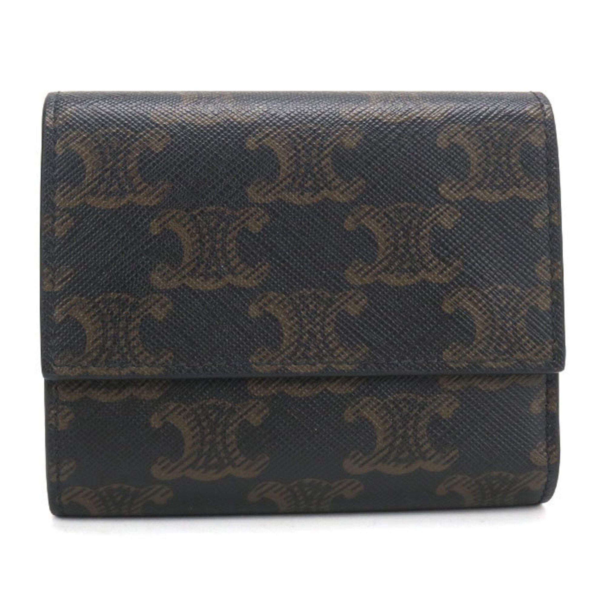 Celine Brown Pvc Wallet (Tri-Fold) (Pre-Owned)