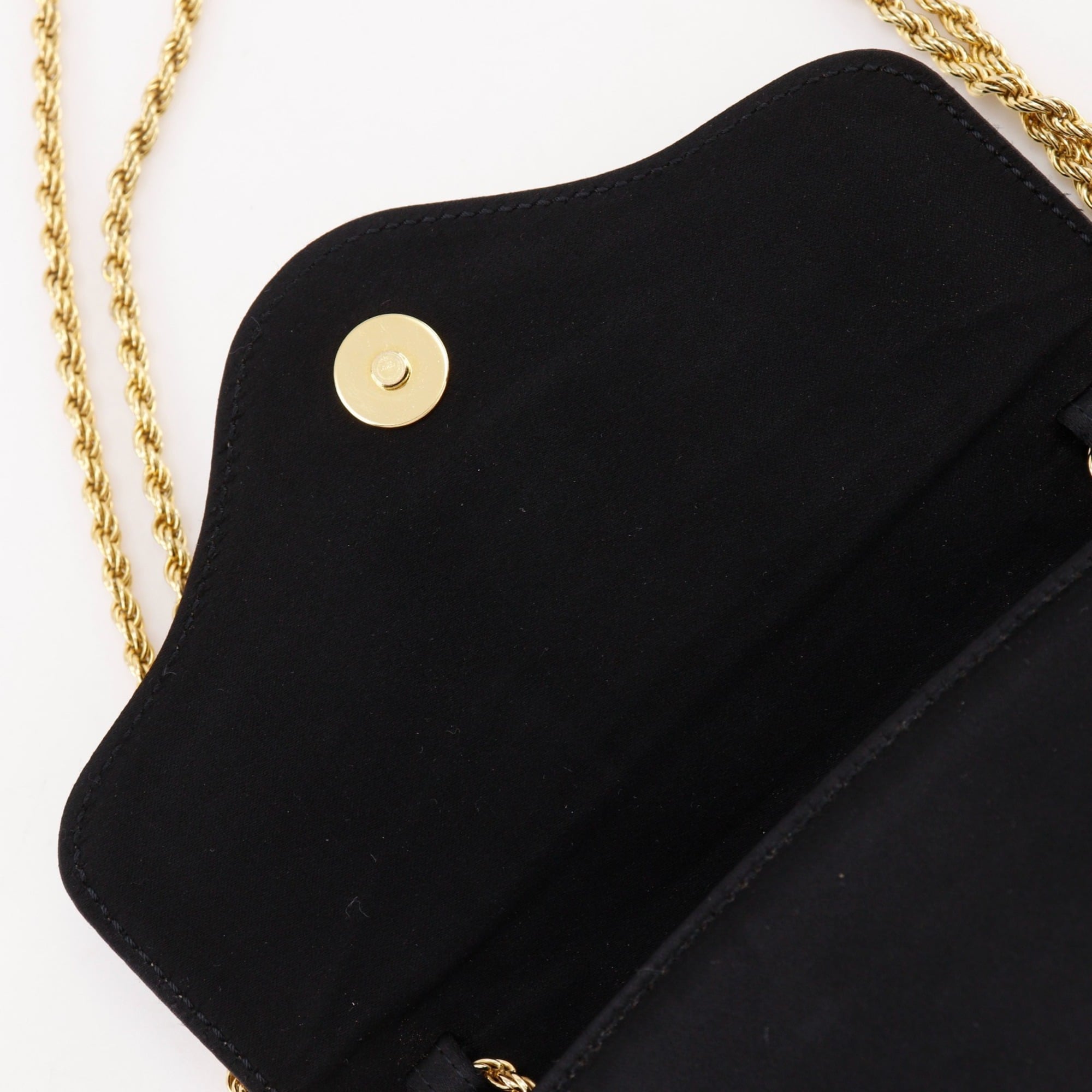 Celine Black Satin Shoulder Bag (Pre-Owned)