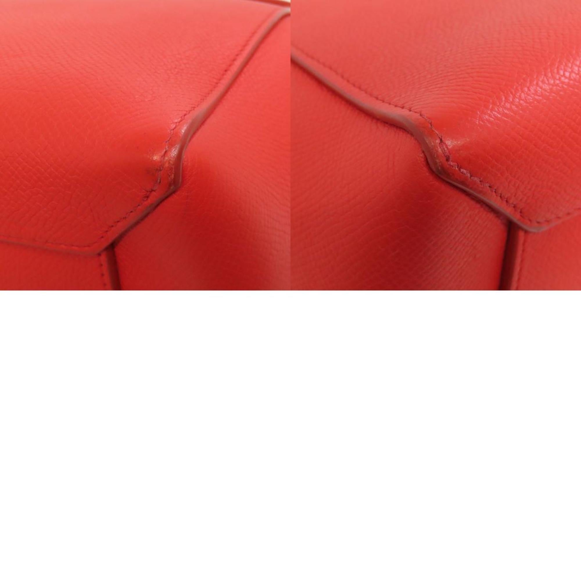 Celine Red Color Leather Handbag (Pre-Owned)