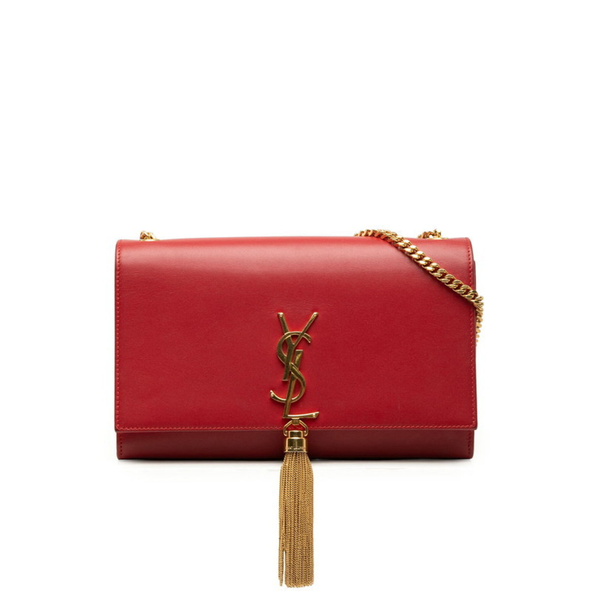 Saint Laurent Red Color Leather Shoulder Bag (Pre-Owned)