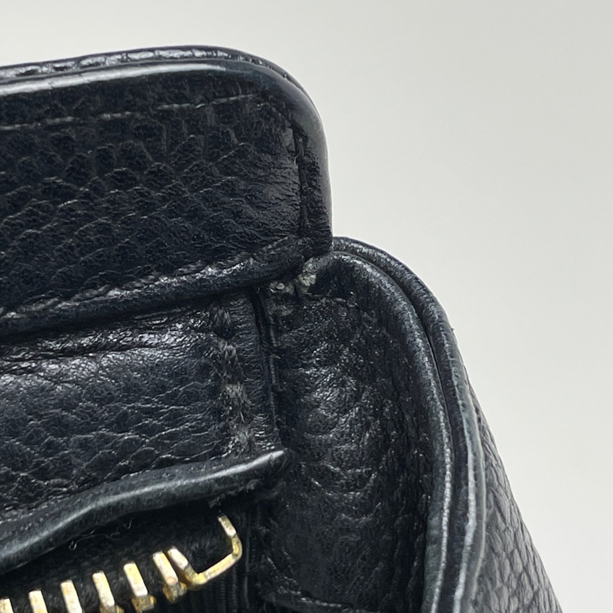 Chanel Black Grained Calfskin Shoulder Bag Tote Bag (Pre-Owned)