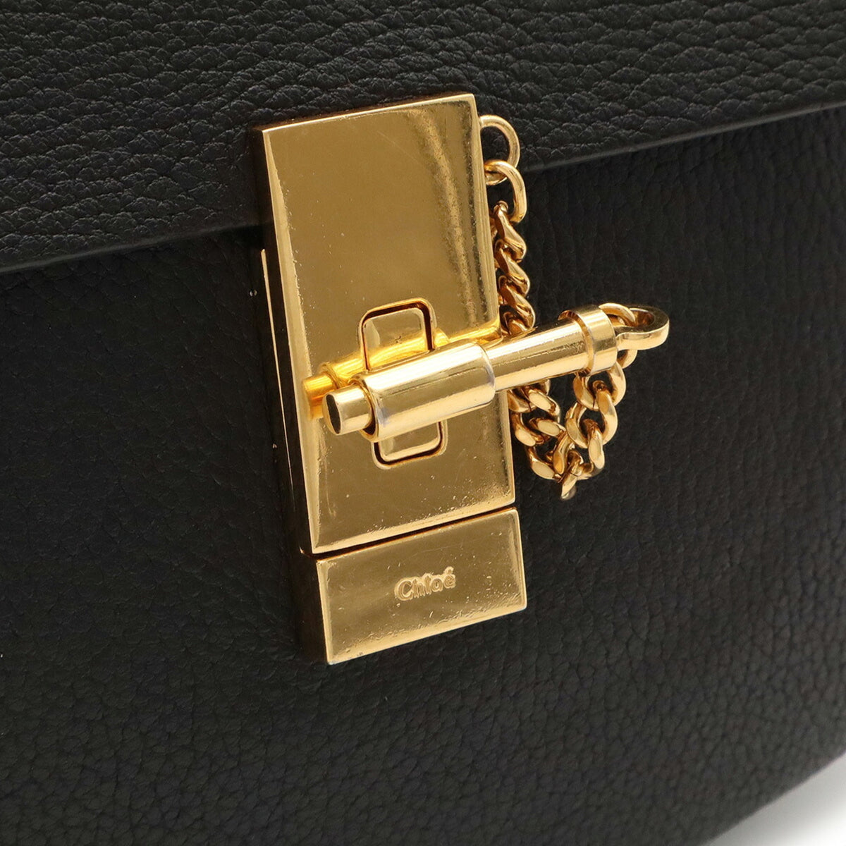 Chloé Black Leather Pochette Shoulder Bag (Pre-Owned)