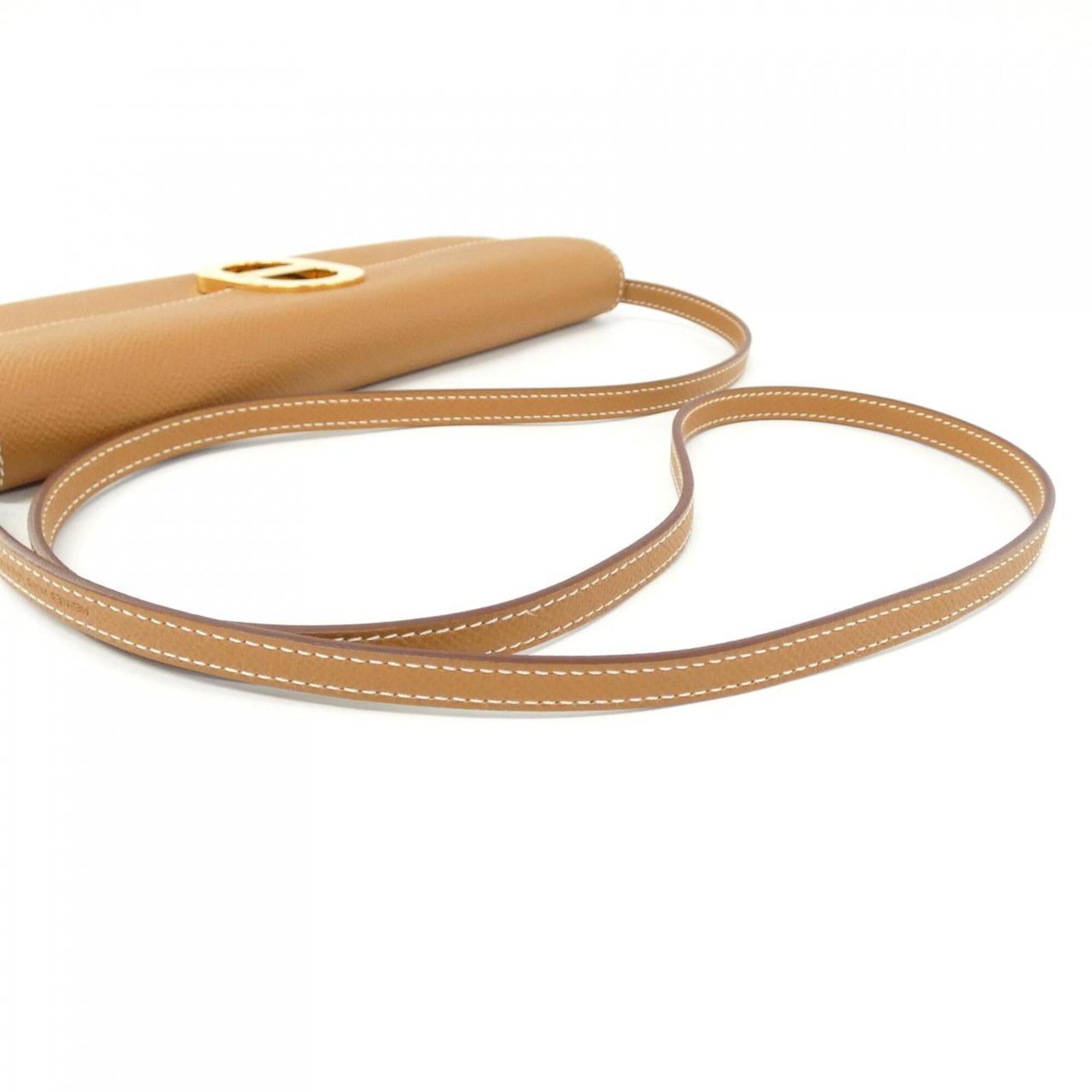 Hermes Gold Epsom Leather Chain/Shoulder Wallet (Pre-Owned)