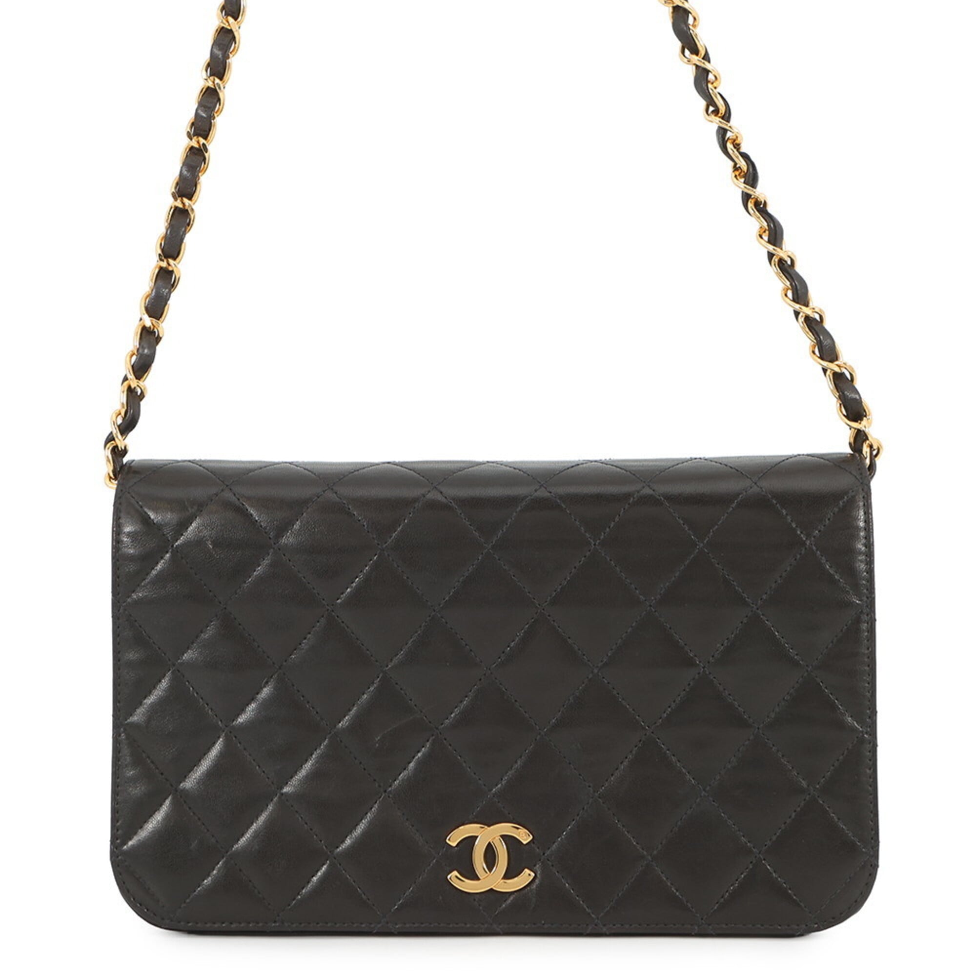 Chanel Black Leather Shoulder Bag (Pre-Owned)