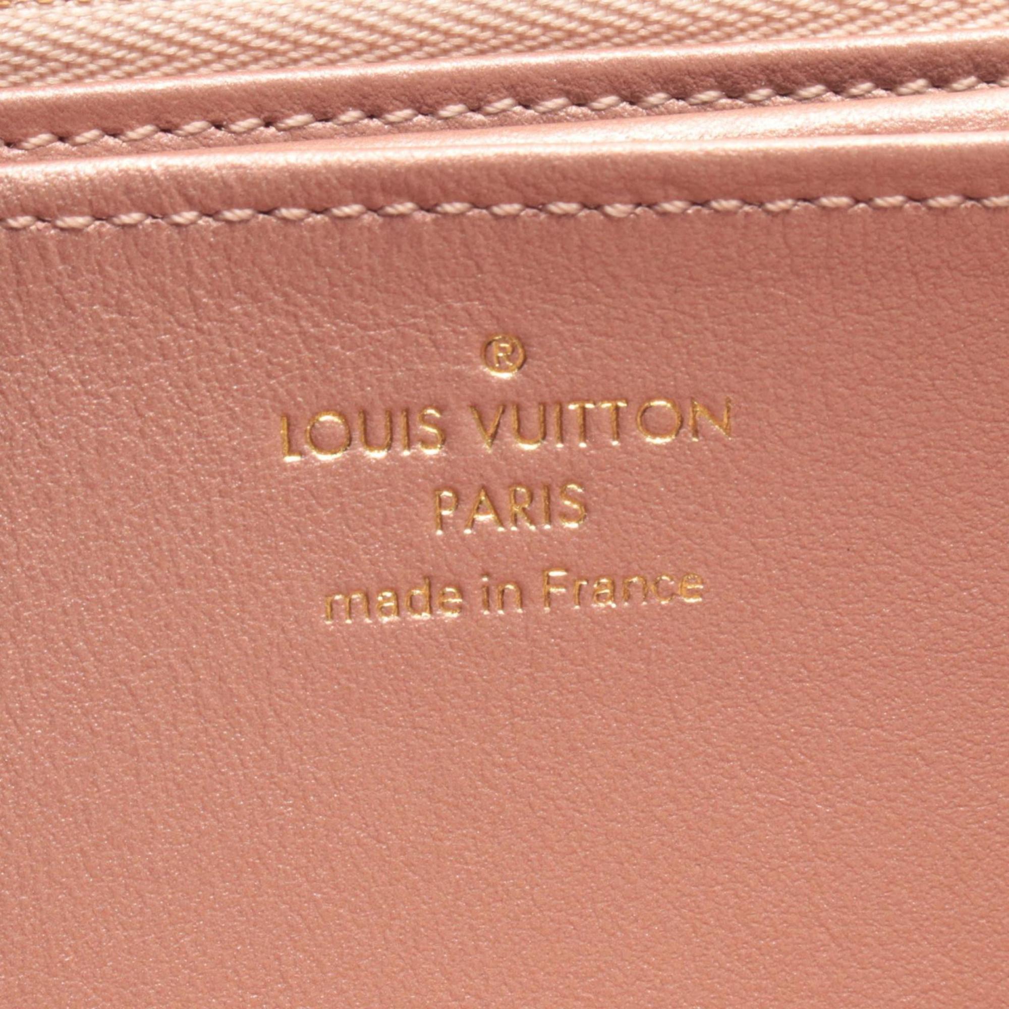 Louis Vuitton Pink Rose Gold Monogram Leather Long Wallet (Bi-Fold) (Pre-Owned)