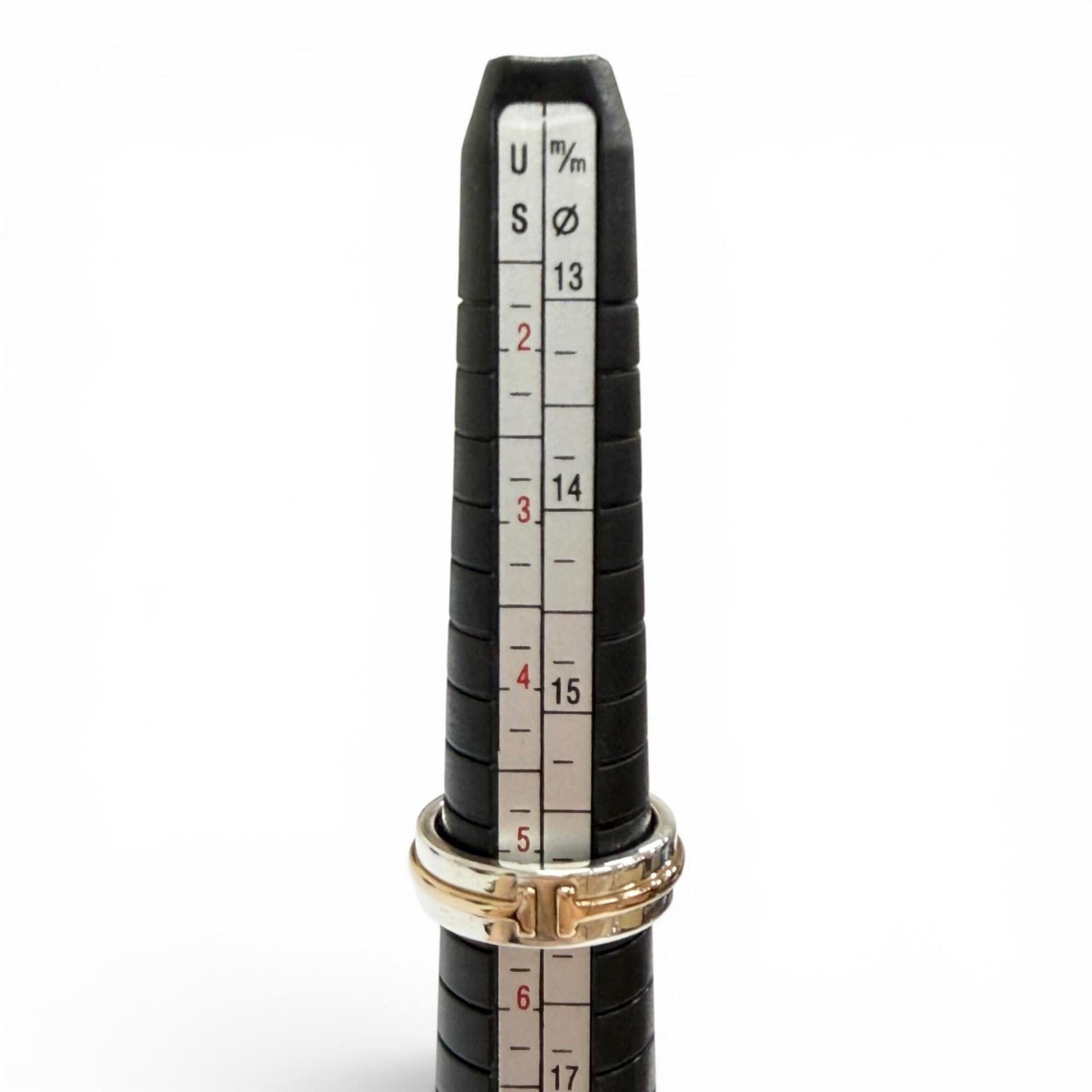 Tiffany Gold Silver Gold (18K) Silver 925 Band Ring (Pre-Owned)