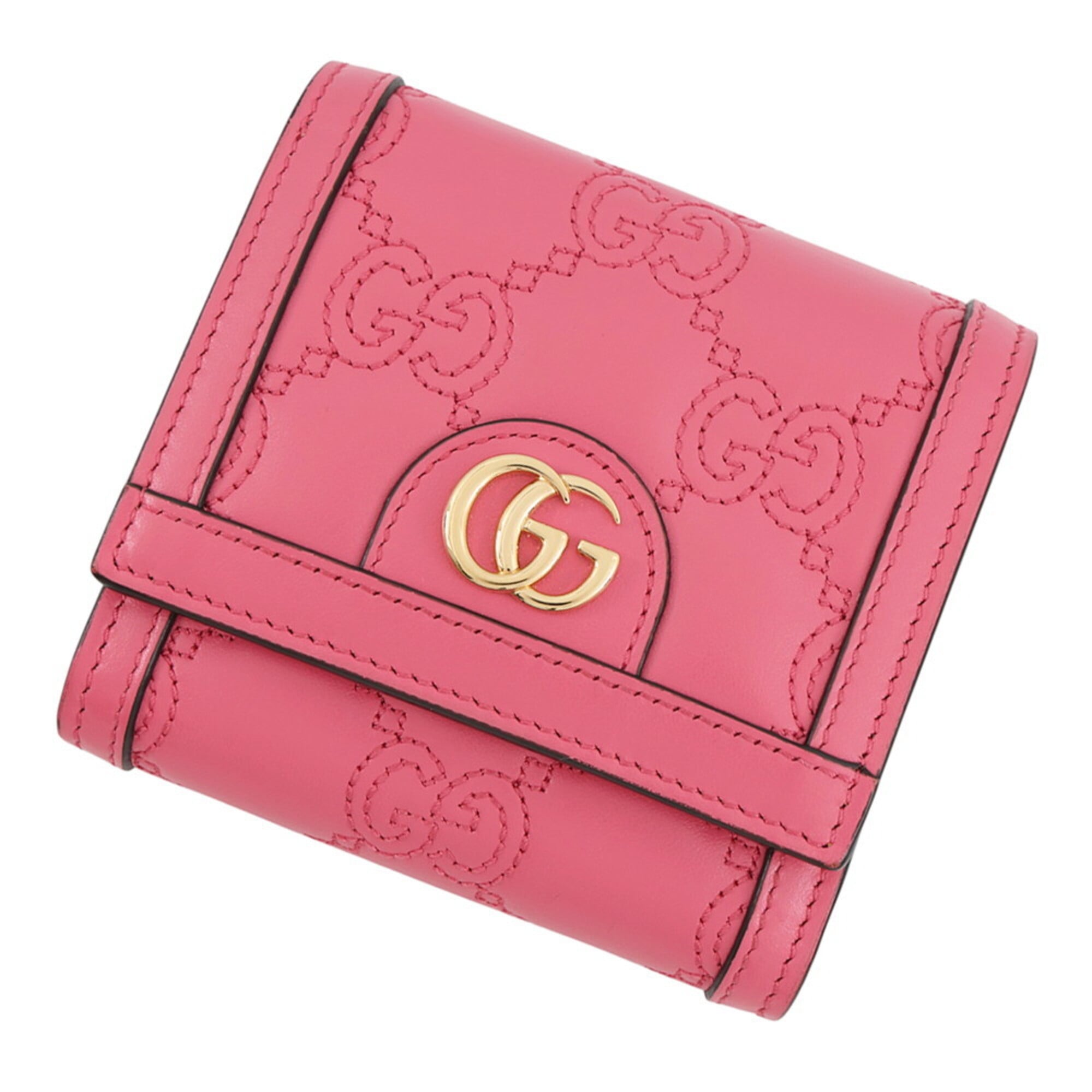 Gucci Pink Leather Wallet (Bi-Fold) (Pre-Owned)