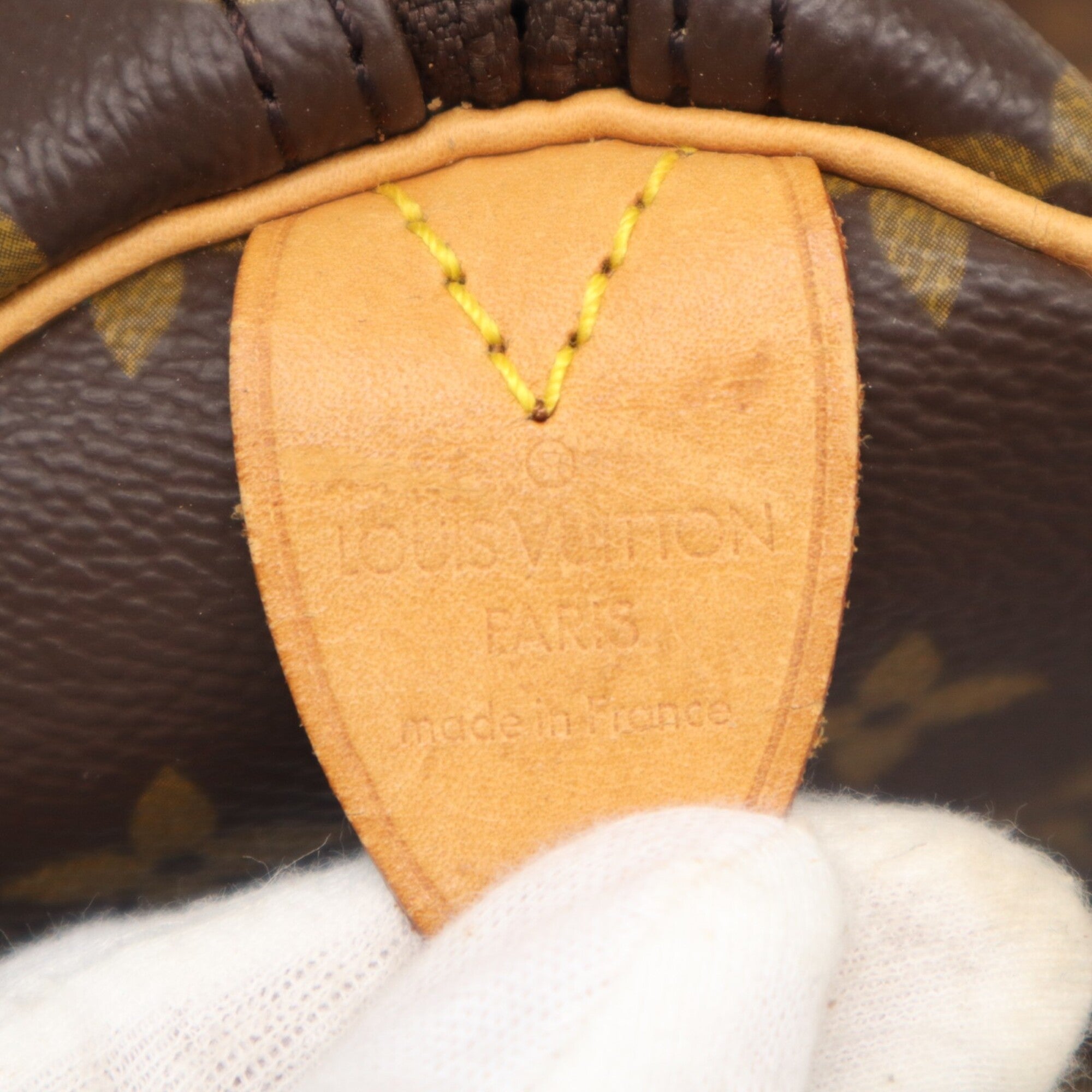 Louis Vuitton Beige Brown Monogram Leather Coated Canvas Boston Bag Handbag (Pre-Owned)