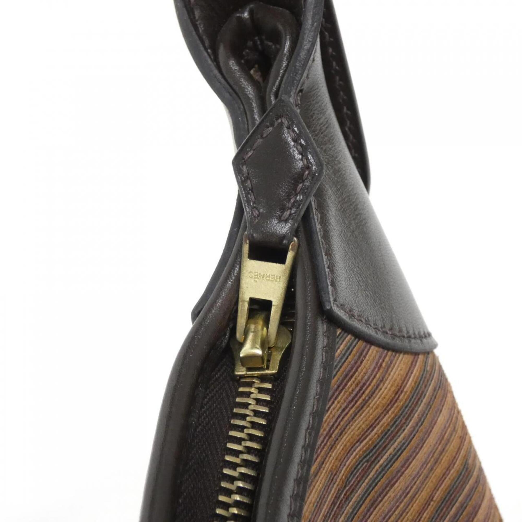 Hermes Chocolat Vibrato Leather Box Calf Leather Shoulder Bag (Pre-Owned)