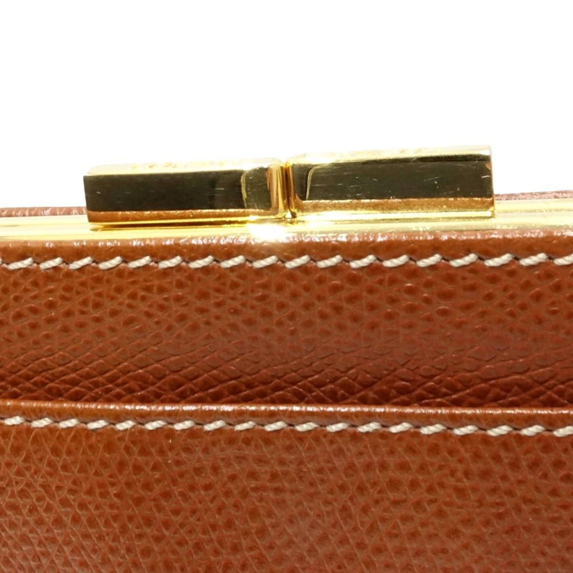 Loewe Brown Leather Coin Purse/Coin Case (Pre-Owned)