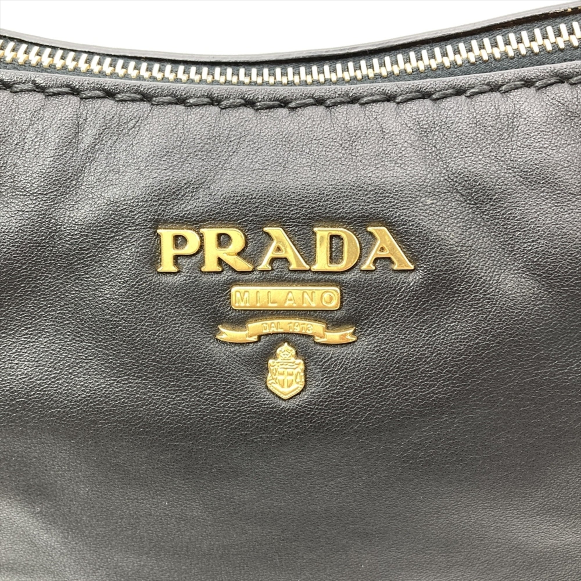 Prada Black Leather Shoulder Bag (Pre-Owned)