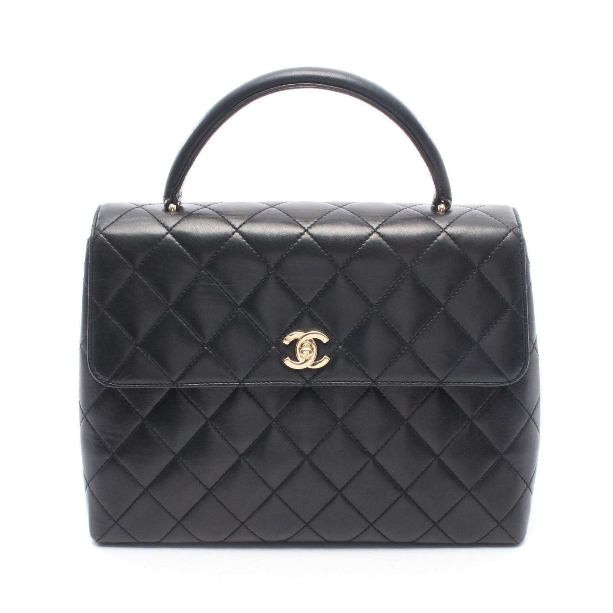 Chanel Black Leather Handbag (Pre-Owned)
