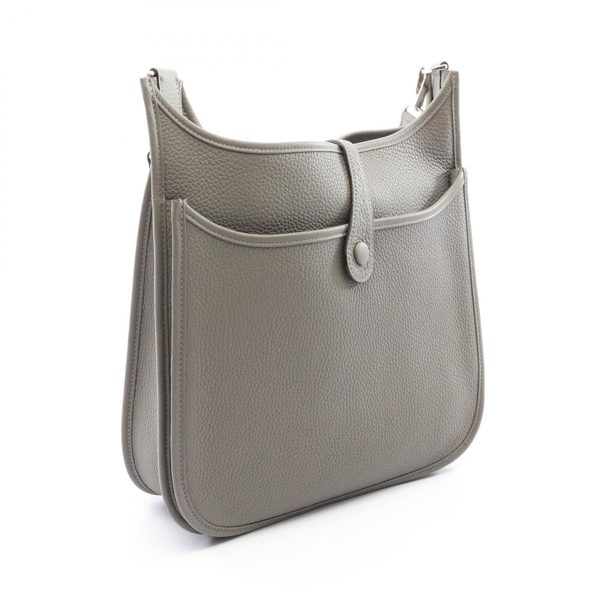 Hermes Gray Taurillon Clemence Leather Leather Handbag Shoulder Bag (Pre-Owned)
