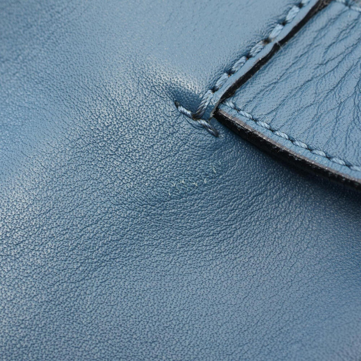 Loewe Blue Leather Handbag Tote Bag (Pre-Owned)
