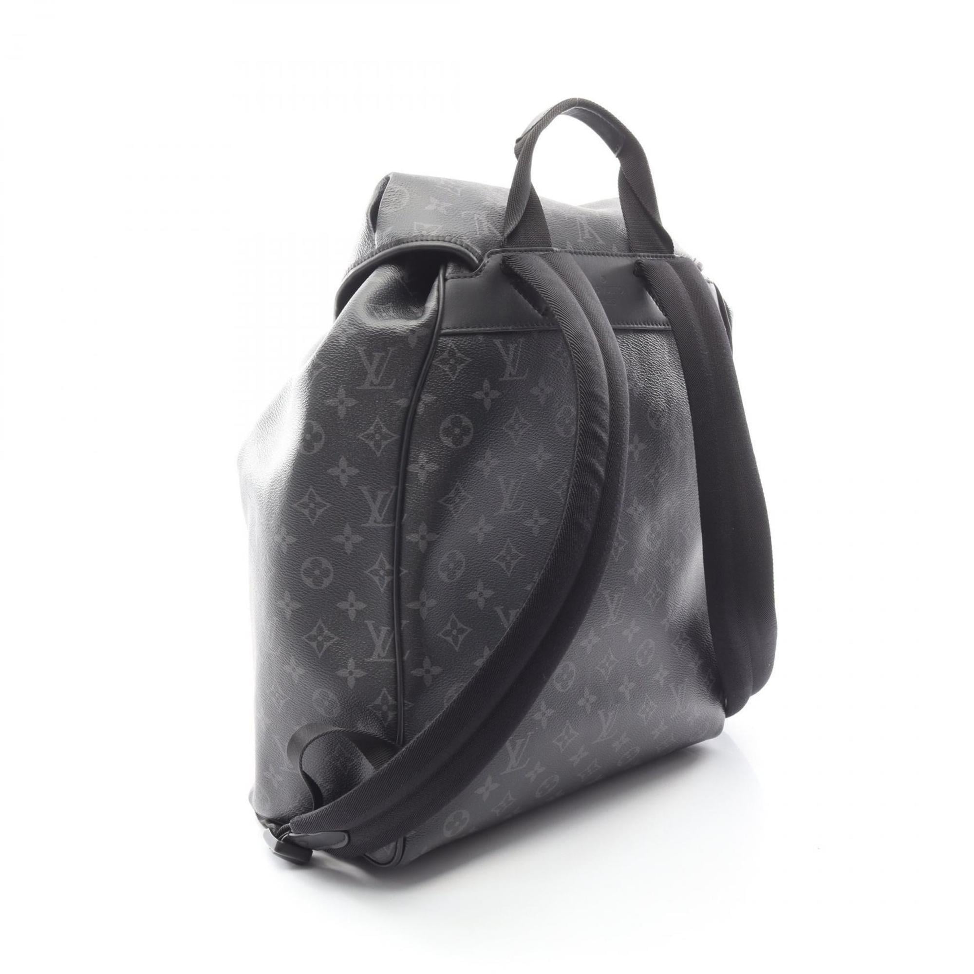 Louis Vuitton Black Monogram Eclipse Coated Canvas Leather Backpack (Pre-Owned)