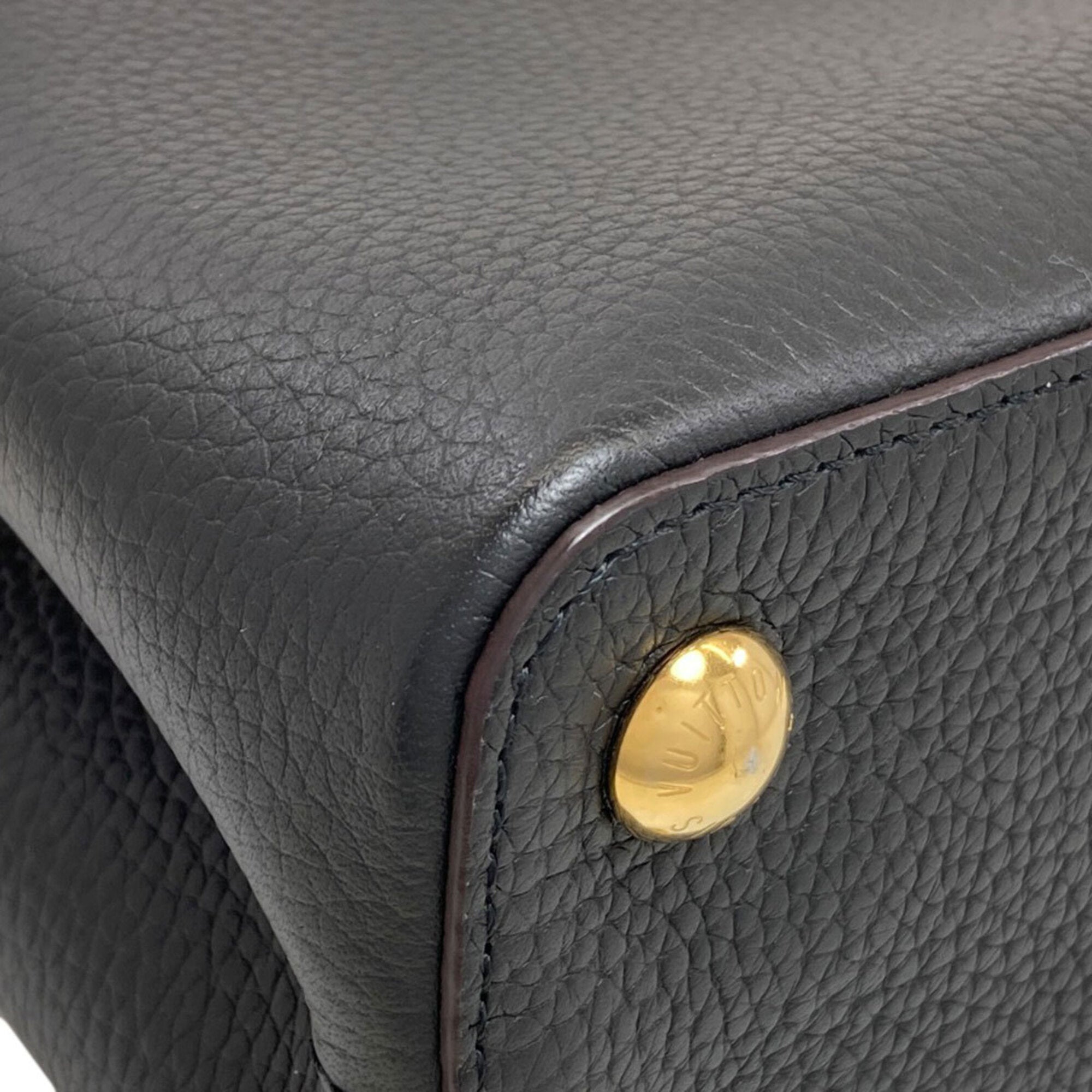Louis Vuitton Black Leather Handbag (Pre-Owned)