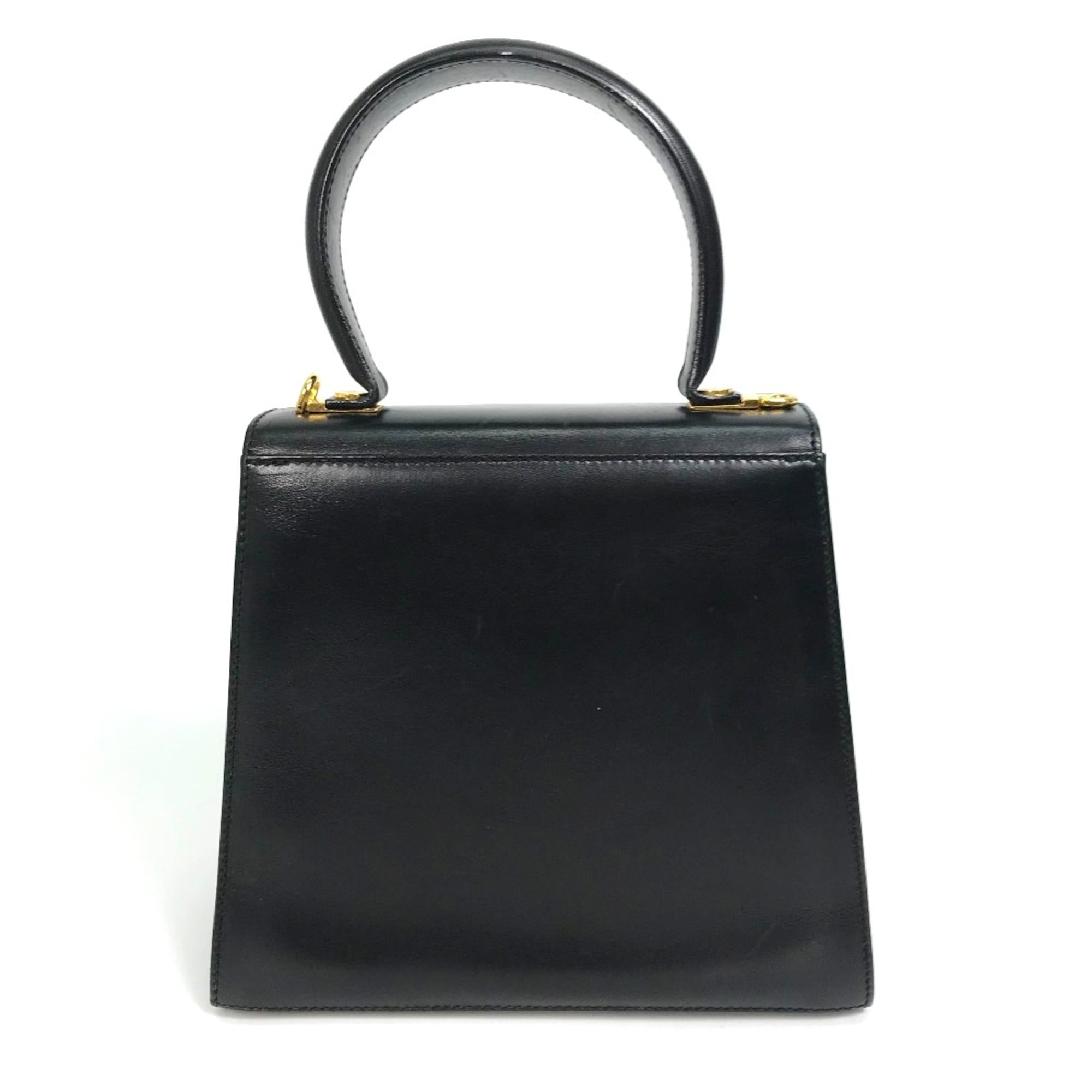 Salvatore Ferragamo Black Leather Shoulder Bag (Pre-Owned)