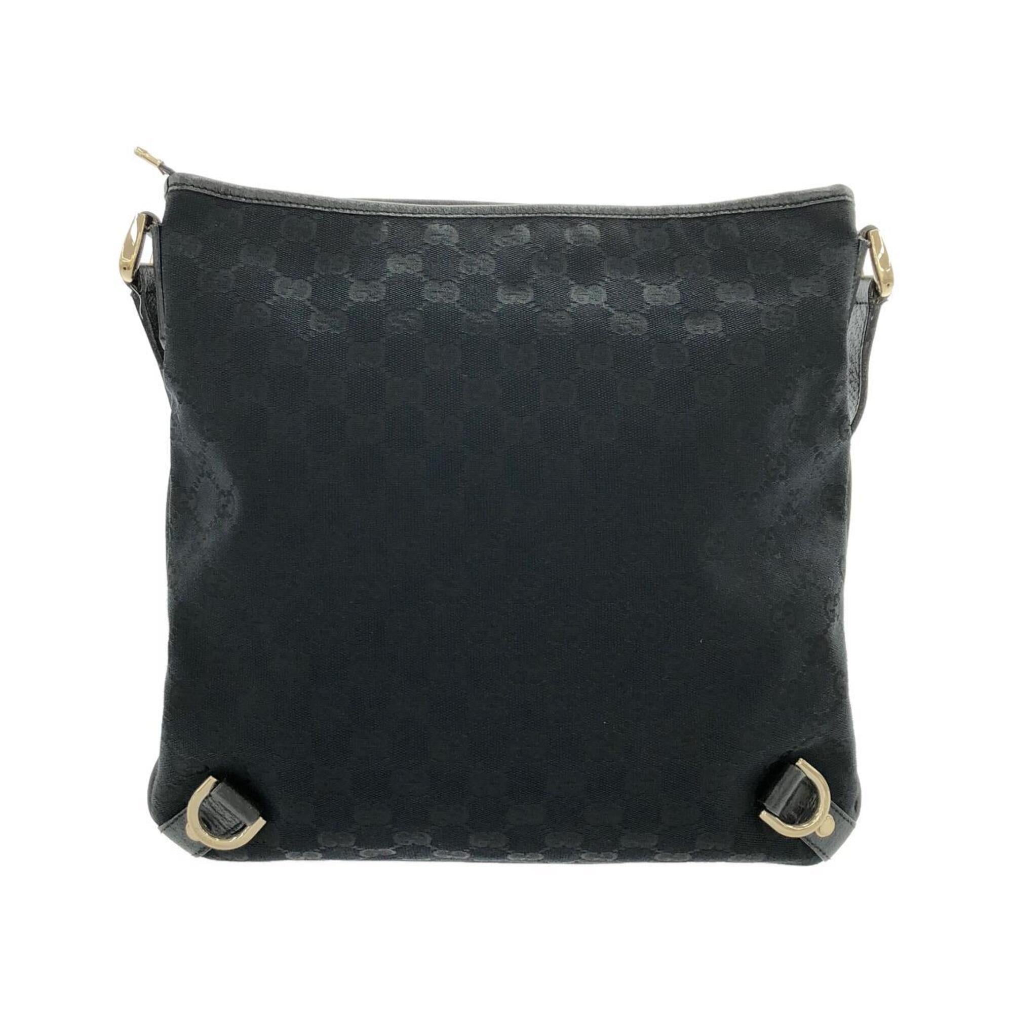 Gucci Black Gg Canvas Shoulder Bag (Pre-Owned)