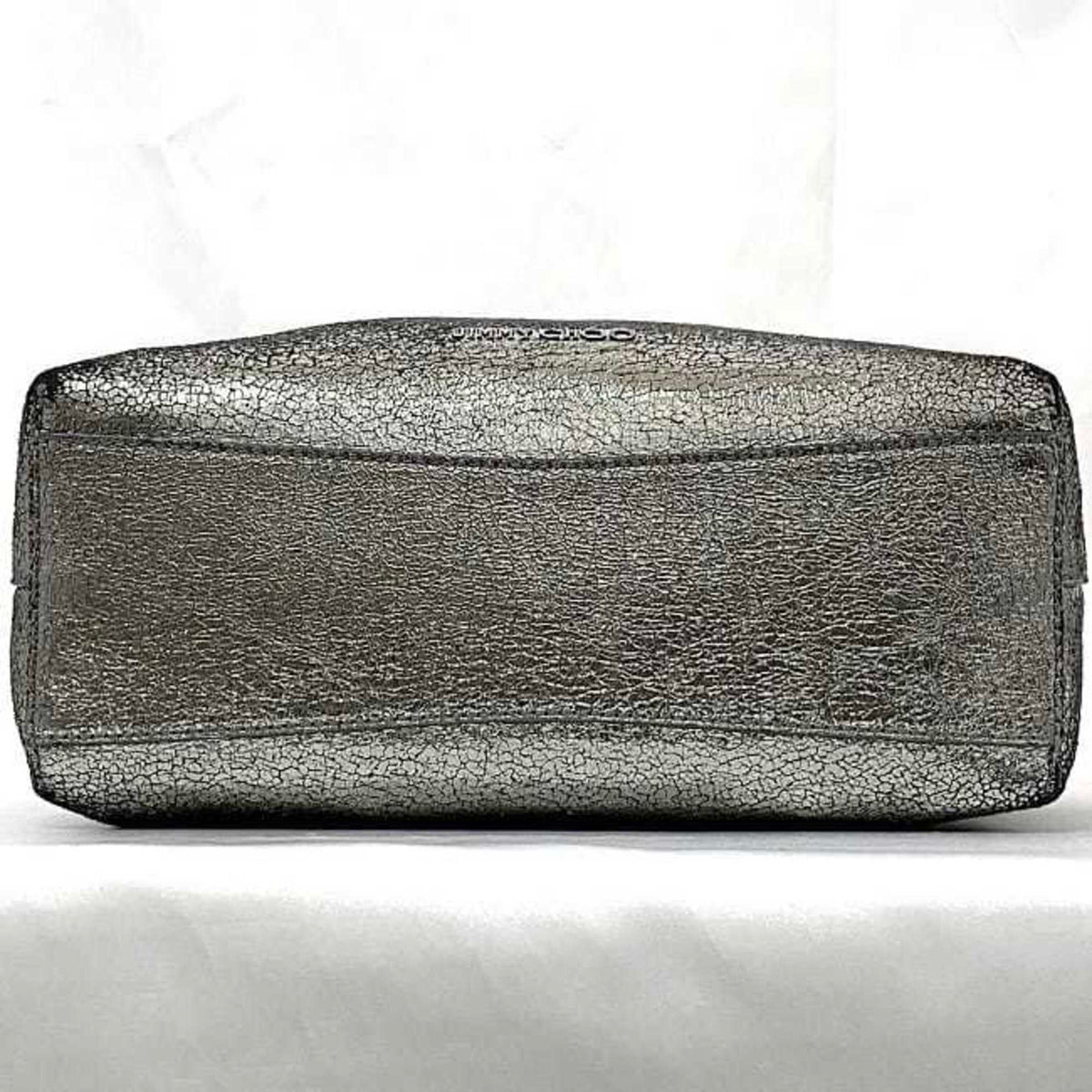 Jimmy Choo Metallic Silver Leather Tote Bag (Pre-Owned)