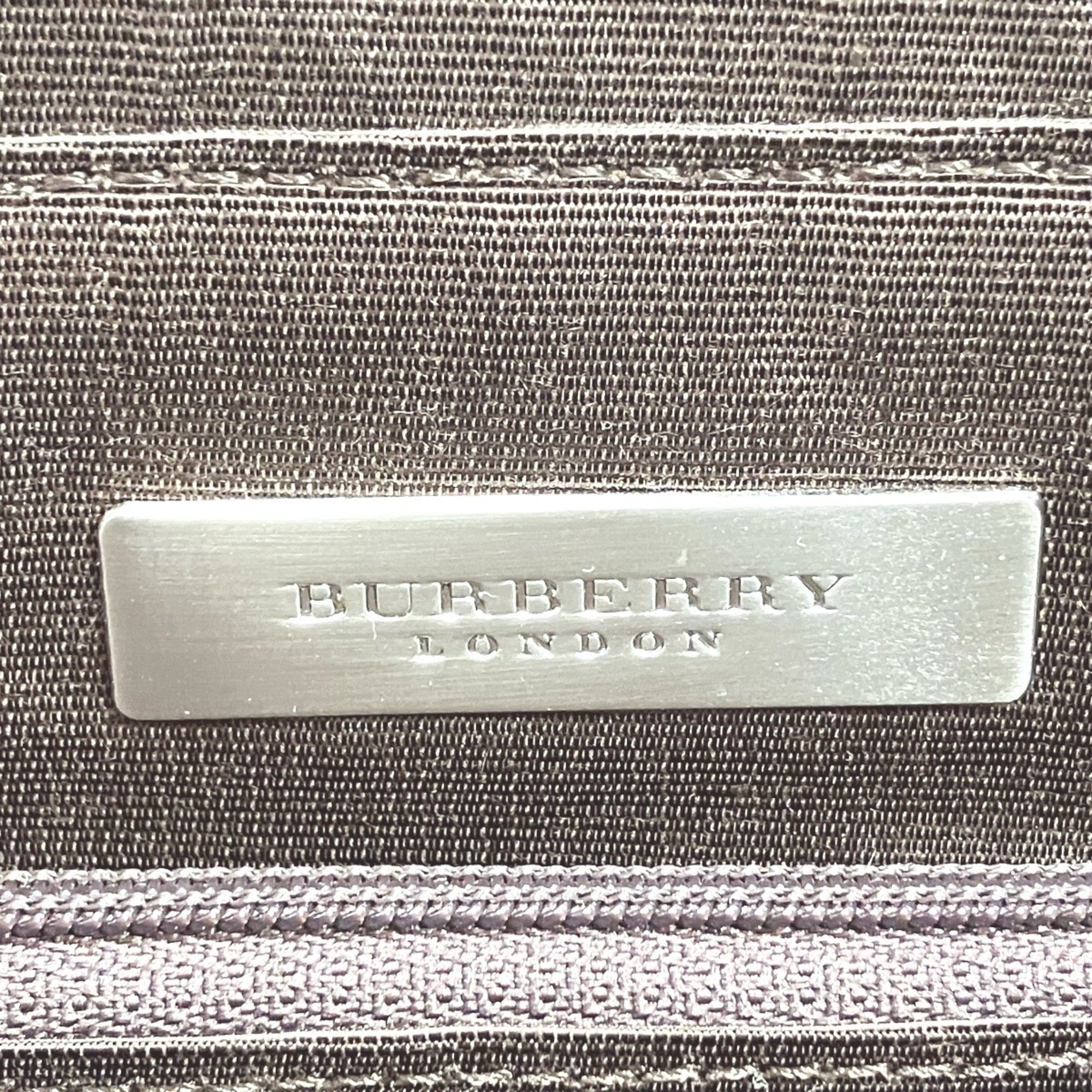 Burberry Brown Canvas Leather Tote Bag (Pre-Owned)