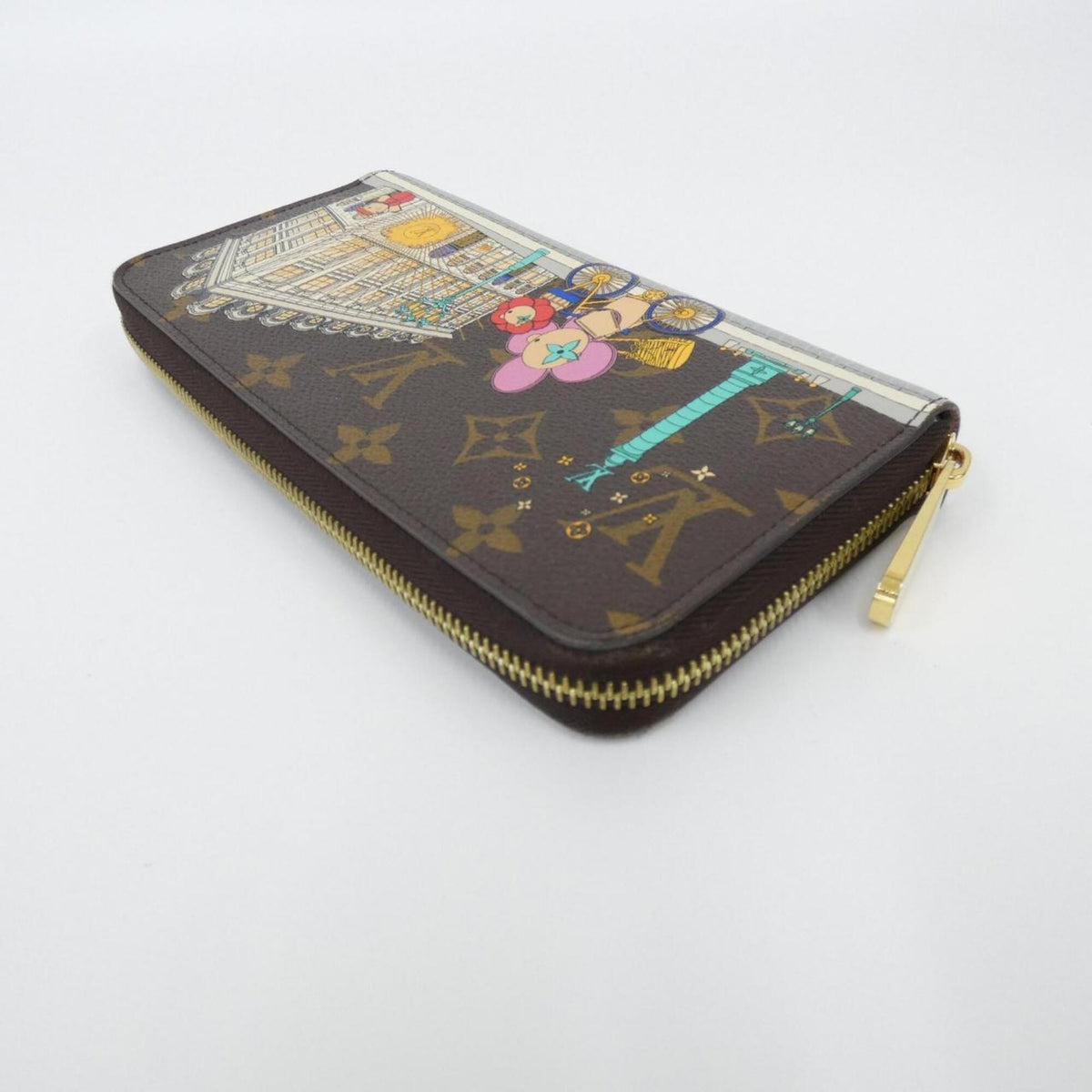 Louis Vuitton Marron Coated Canvas Long Wallet (Bi-Fold) (Pre-Owned)