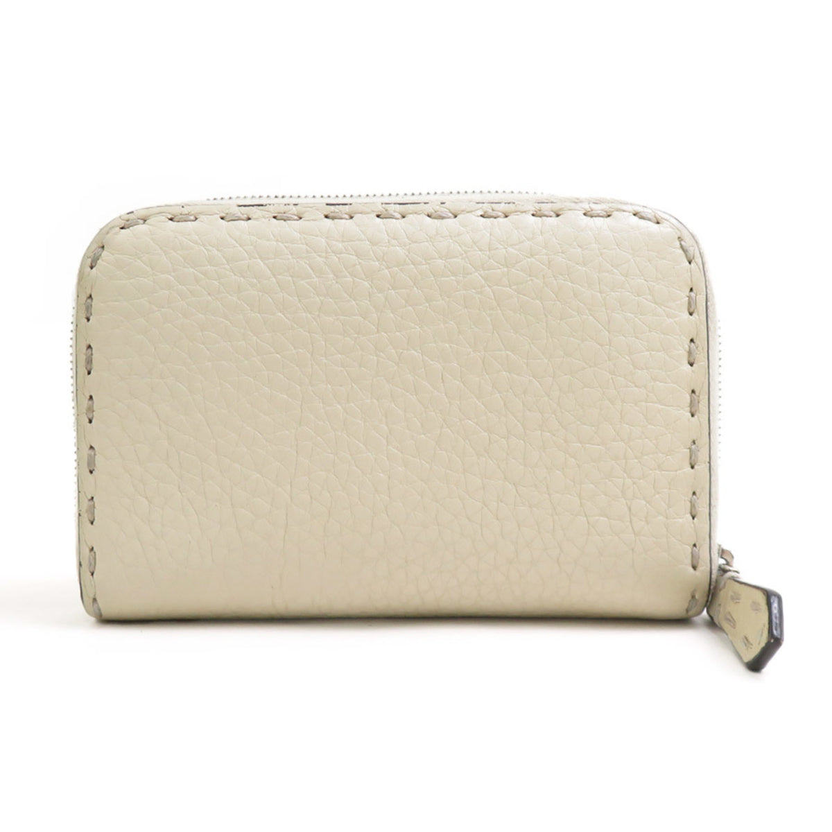 Fendi Ivory Leather Coin Purse/Coin Case (Pre-Owned)