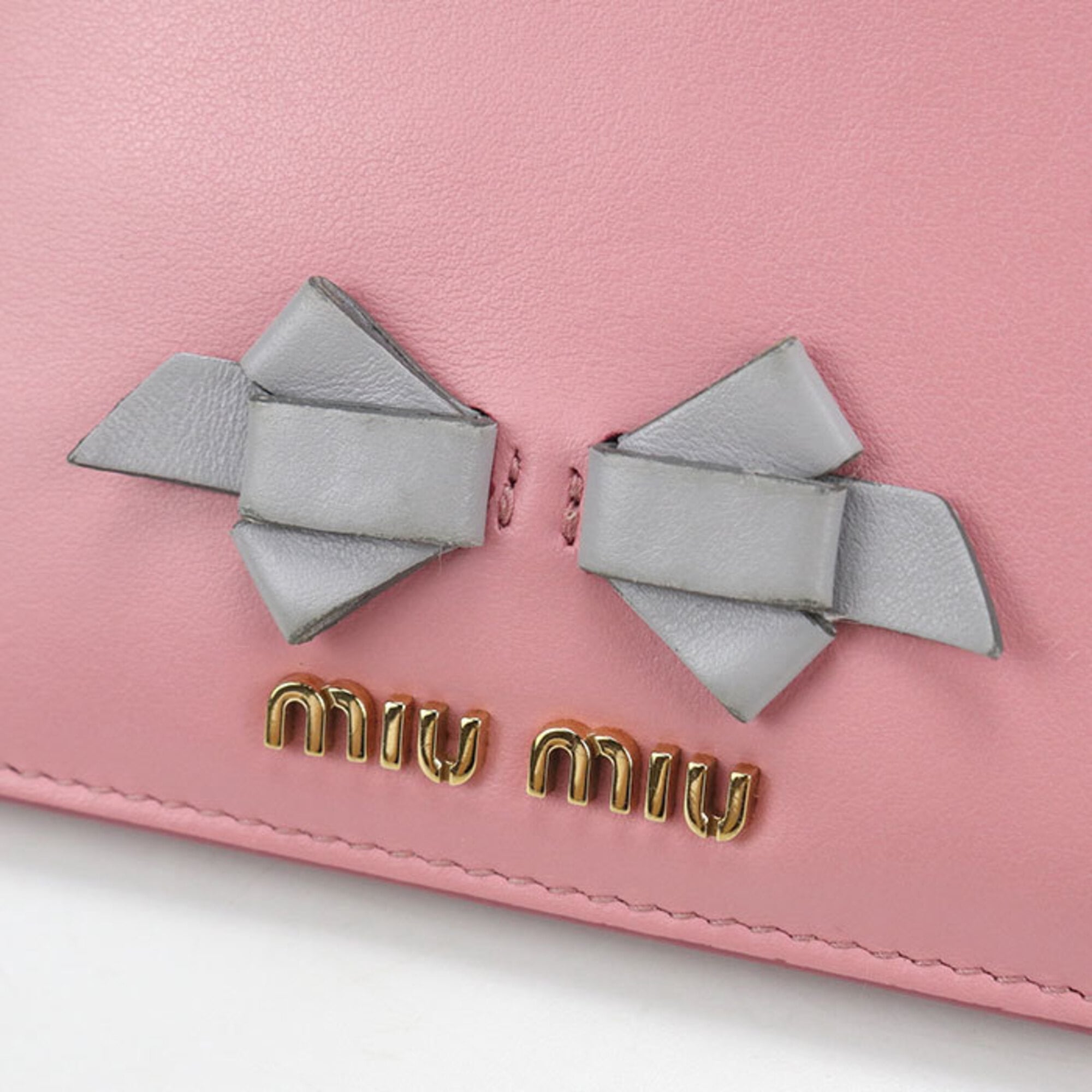 Miu Miu Pink Leather Wallet (Bi-Fold) (Pre-Owned)