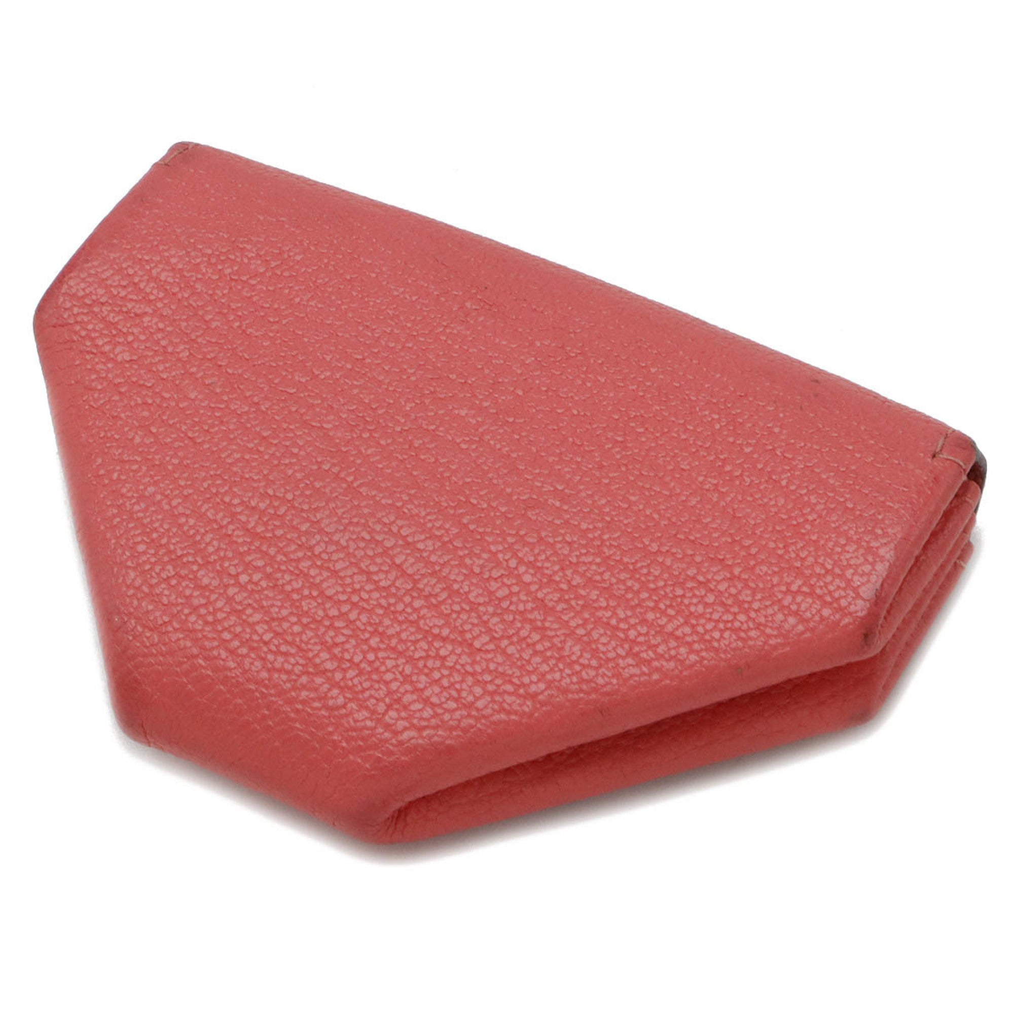 Hermes Pink Chevre Myzore Leather Coin Purse/Coin Case (Pre-Owned)