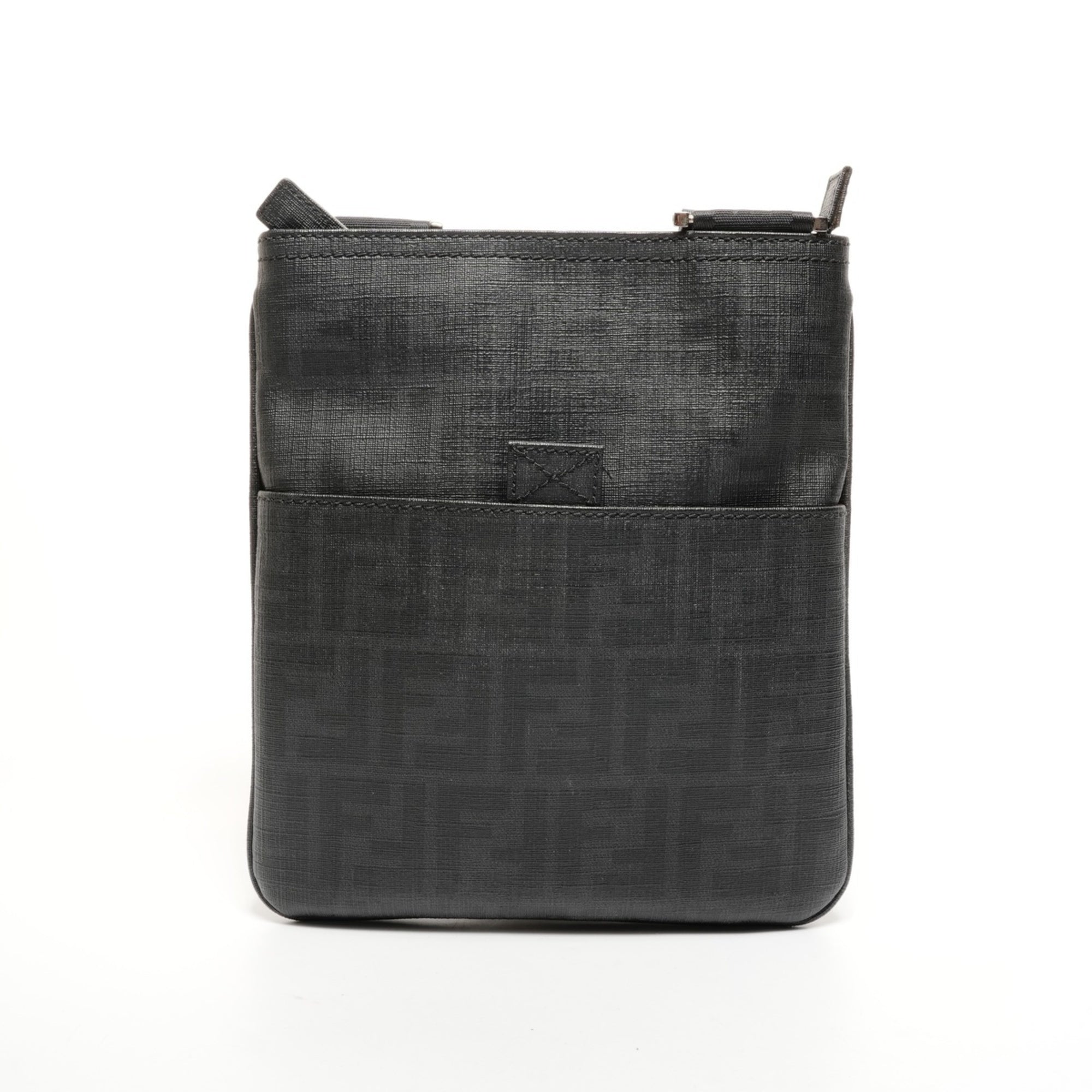 Fendi Zucca Gray Shoulder Bag (Pre-Owned)