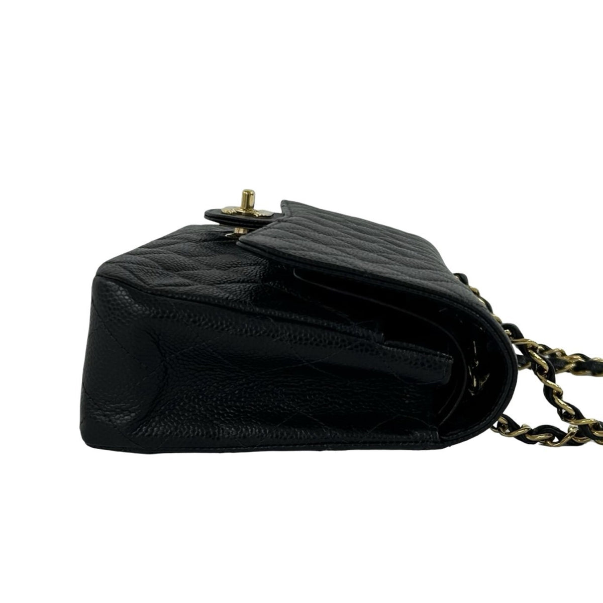 Chanel Black Grained Calfskin Shoulder Bag (Pre-Owned)