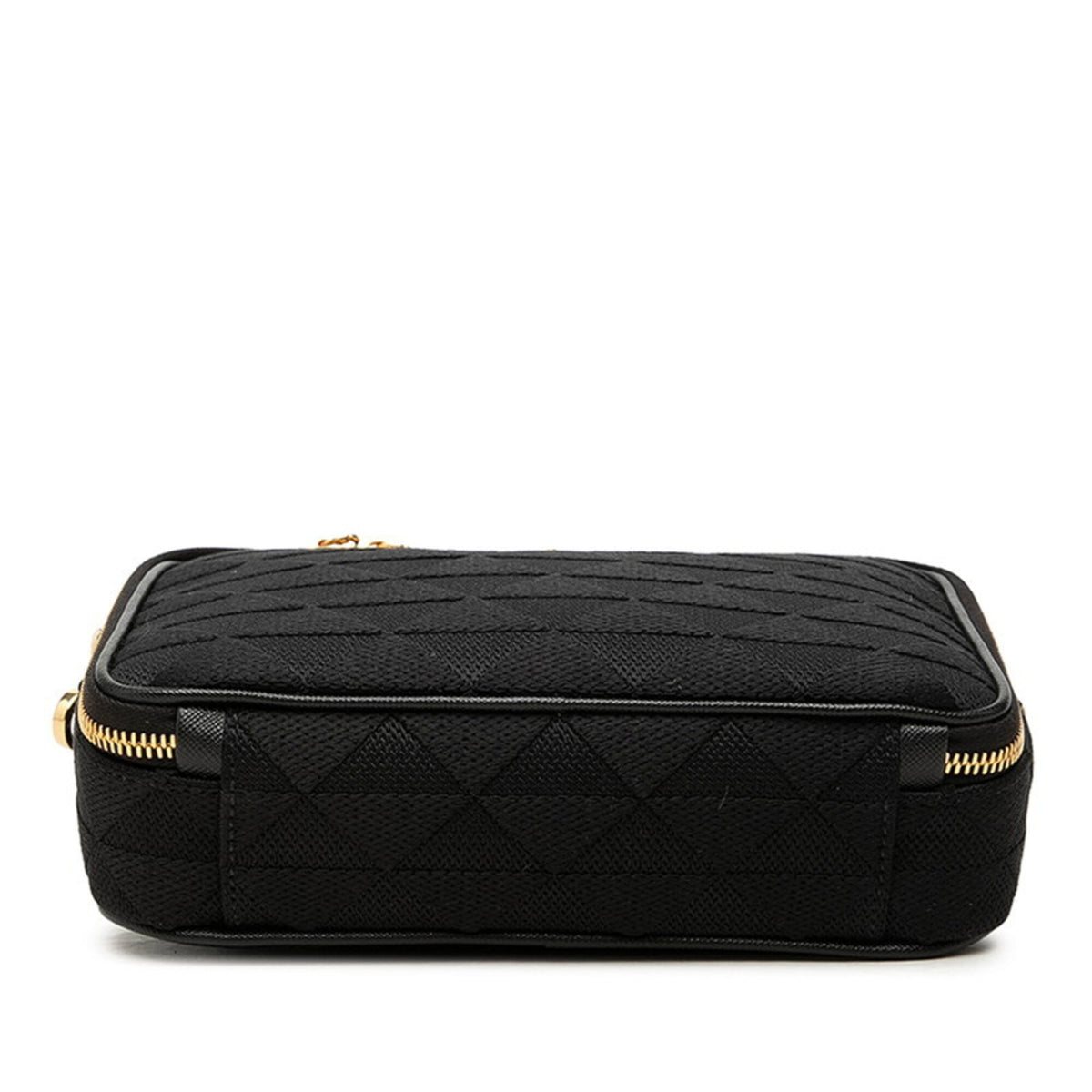 Prada Black Canvas Leather Shoulder Bag (Pre-Owned)