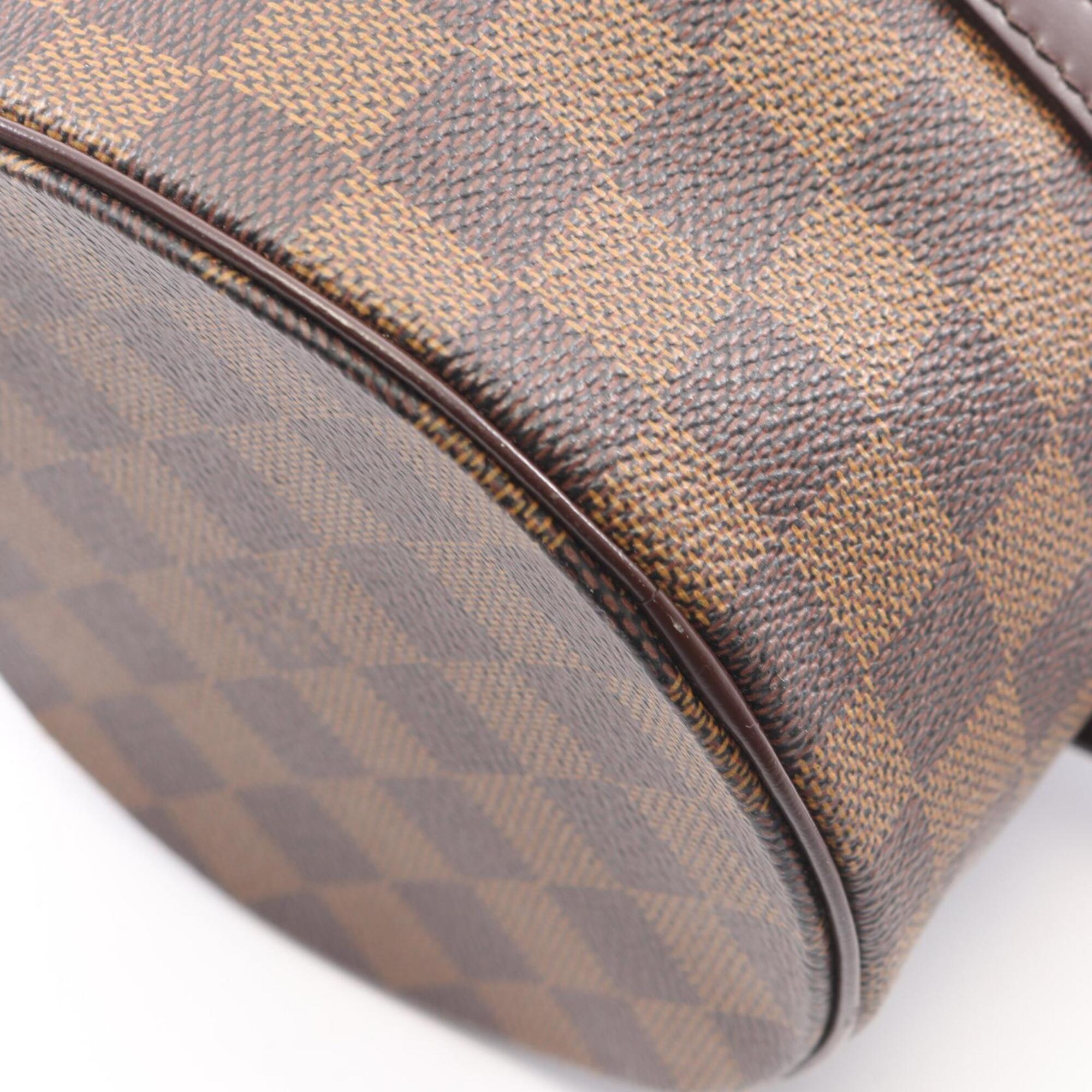 Louis Vuitton Brown Ebene Coated Canvas Leather Handbag Pouch (Pre-Owned)