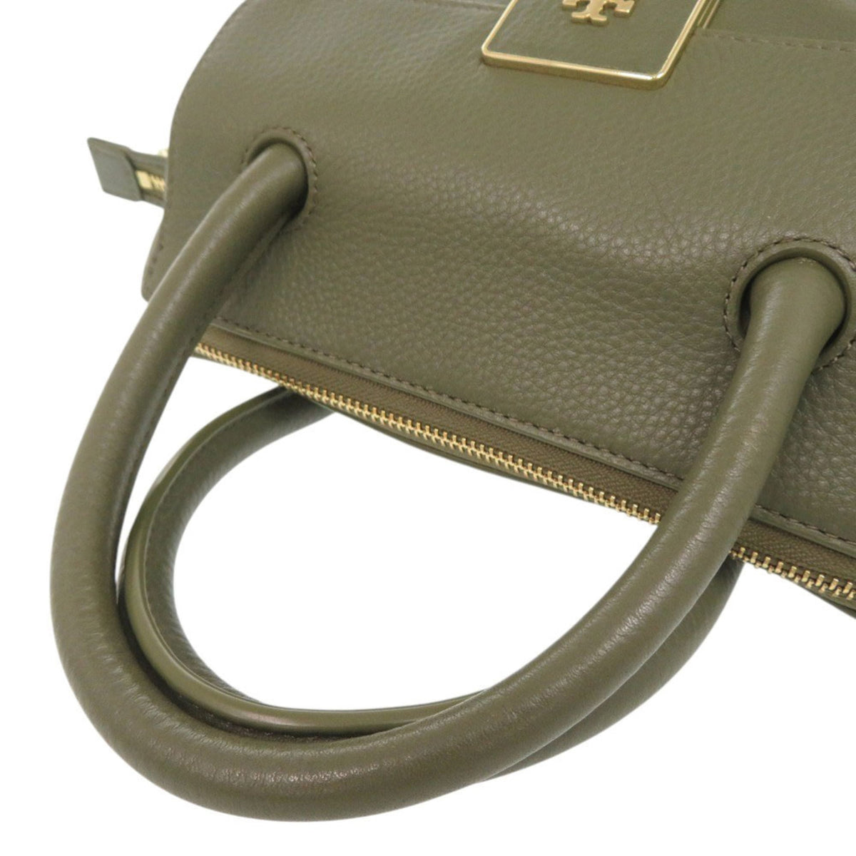 Tory Burch Green Leather Handbag Shoulder Bag (Pre-Owned)