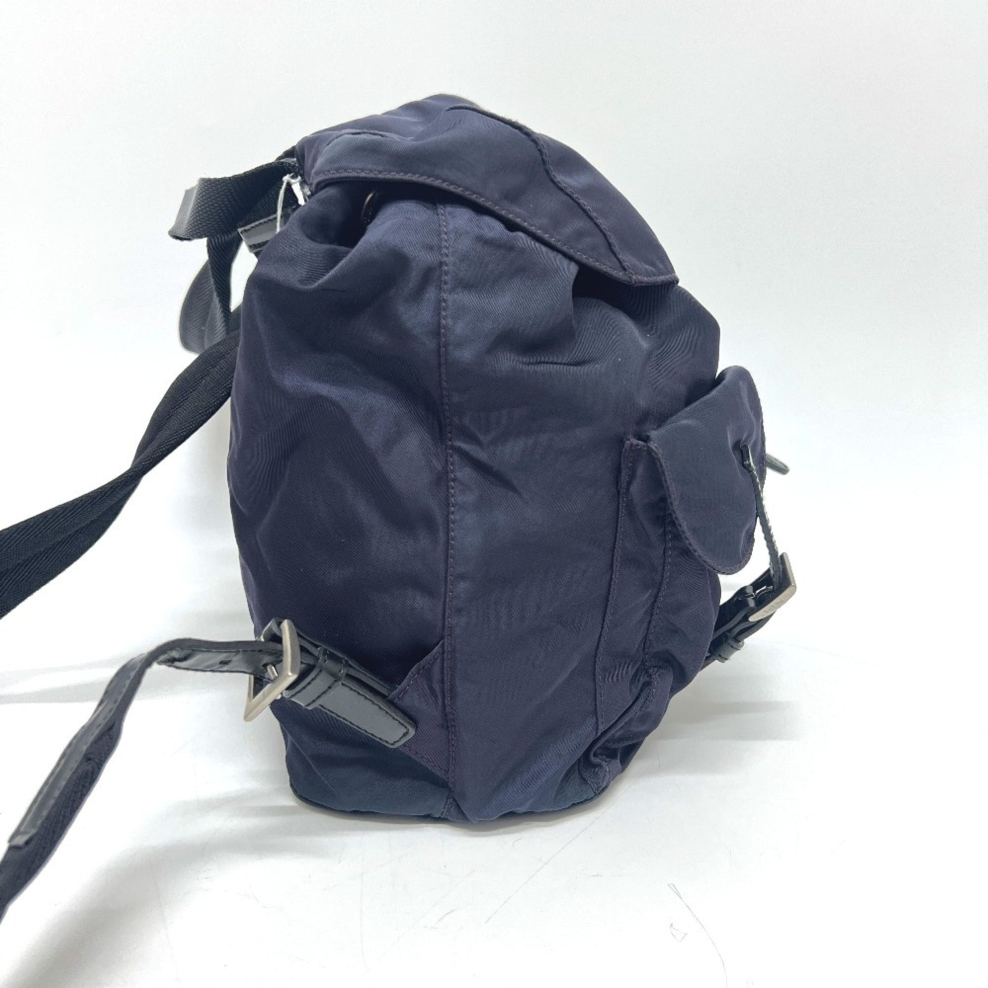 Prada Purple Nylon Leather Backpack (Pre-Owned)