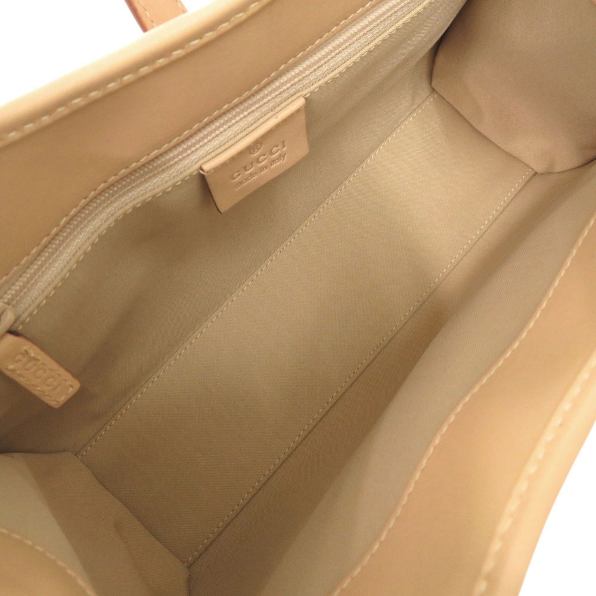 Gucci Beige Pink Gg Canvas Leather Handbag Shoulder Bag (Pre-Owned)