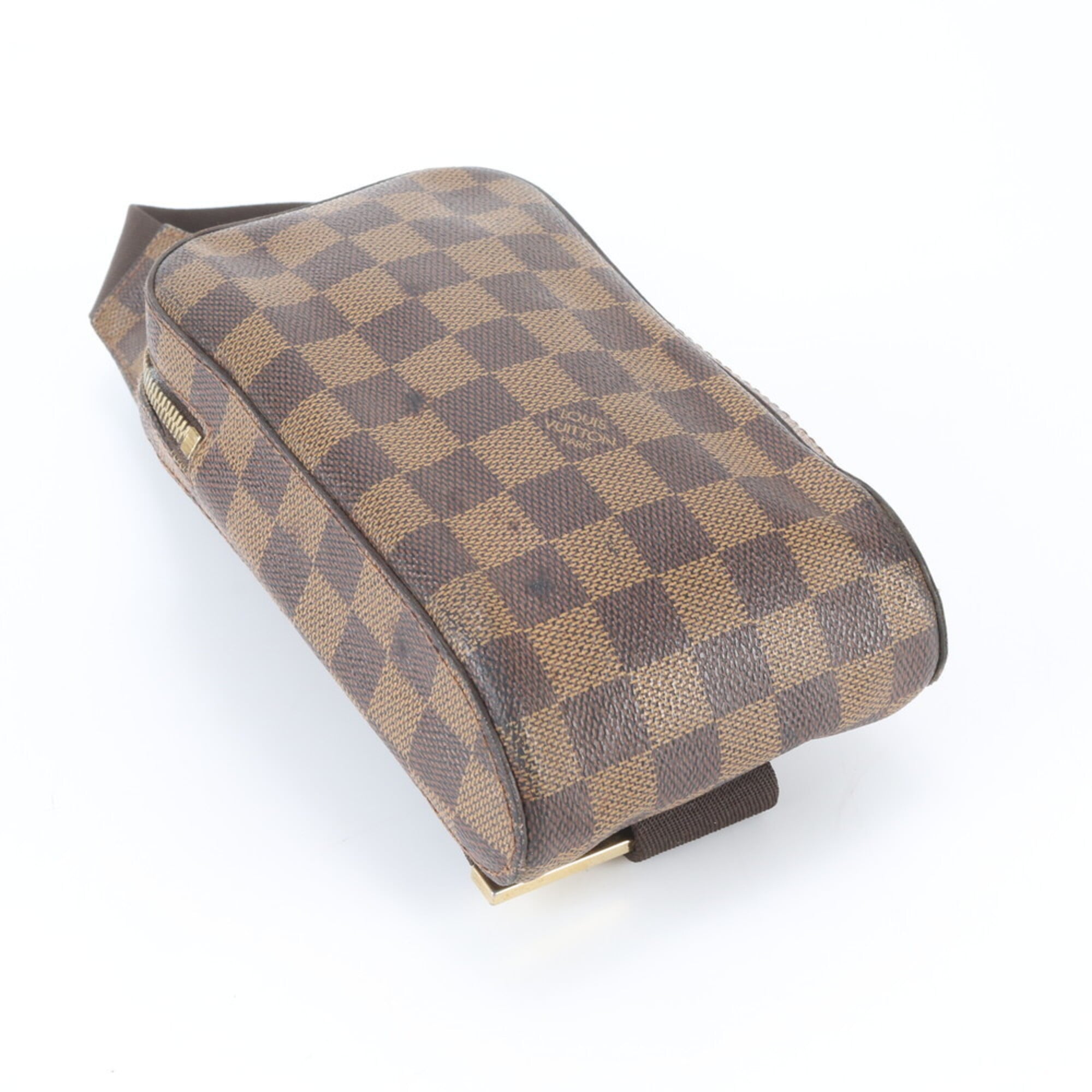 Louis Vuitton Brown Damier Canvas White Coated Canvas Leather Pouch Sling Bag (Pre-Owned)