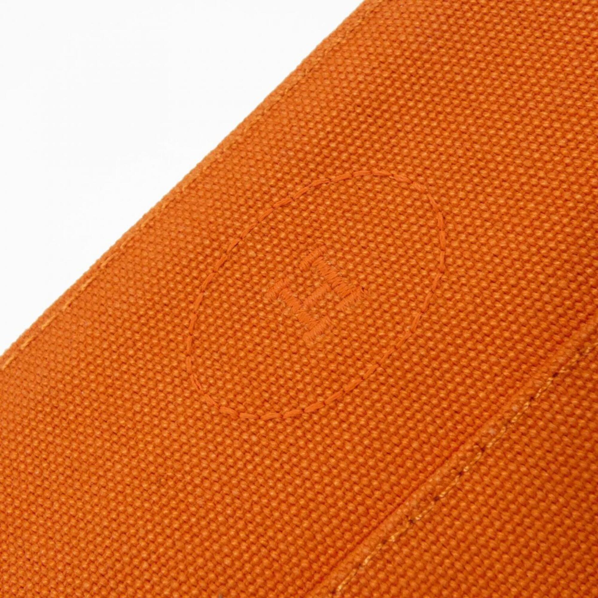 Hermes Orange Canvas Handbag Pouch (Pre-Owned)