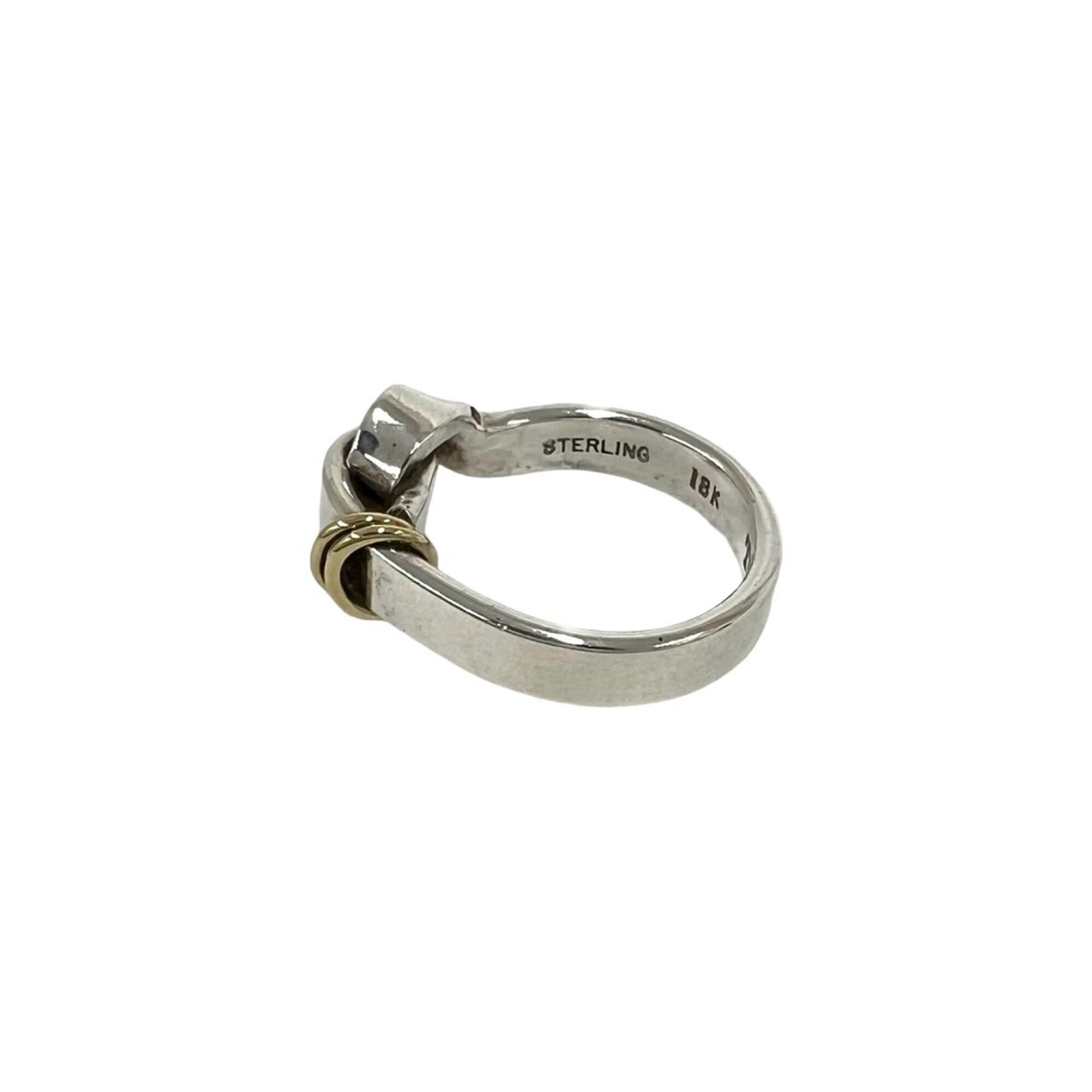 Tiffany Gold Silver Yellow Gold (18K) Silver 925 Band Ring (Pre-Owned)