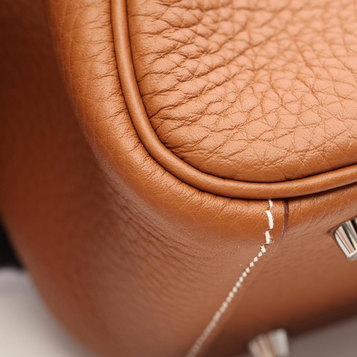 Hermes Brown Taurillon Clemence Leather Handbag Shoulder Bag (Pre-Owned)