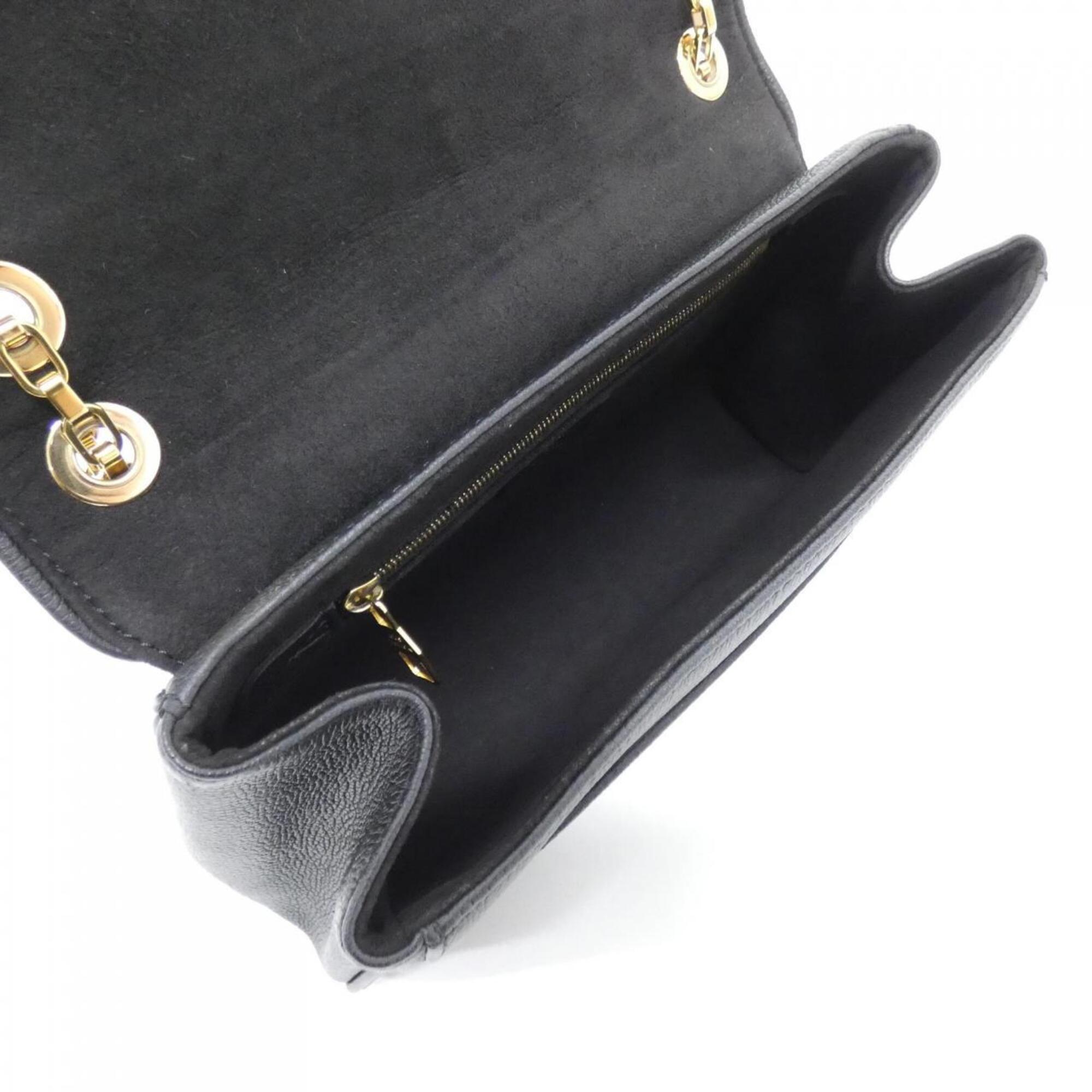 Louis Vuitton Black Leather Shoulder Bag (Pre-Owned)