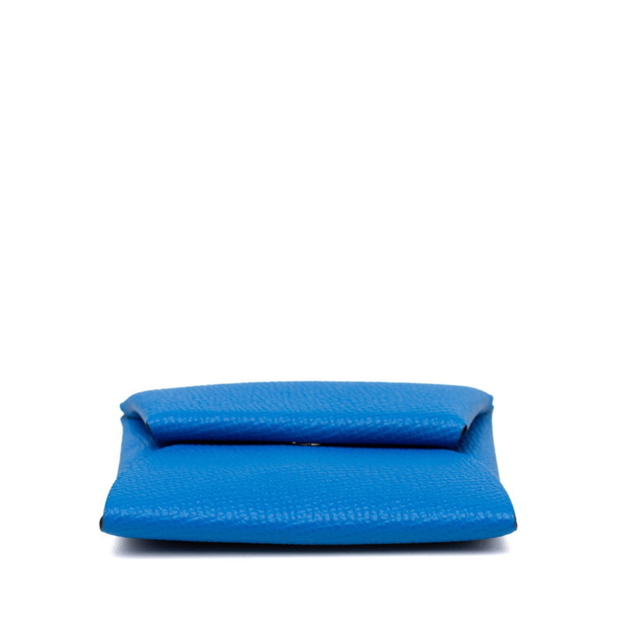 Hermes Blue Epsom Leather Coin Purse/Coin Case (Pre-Owned)