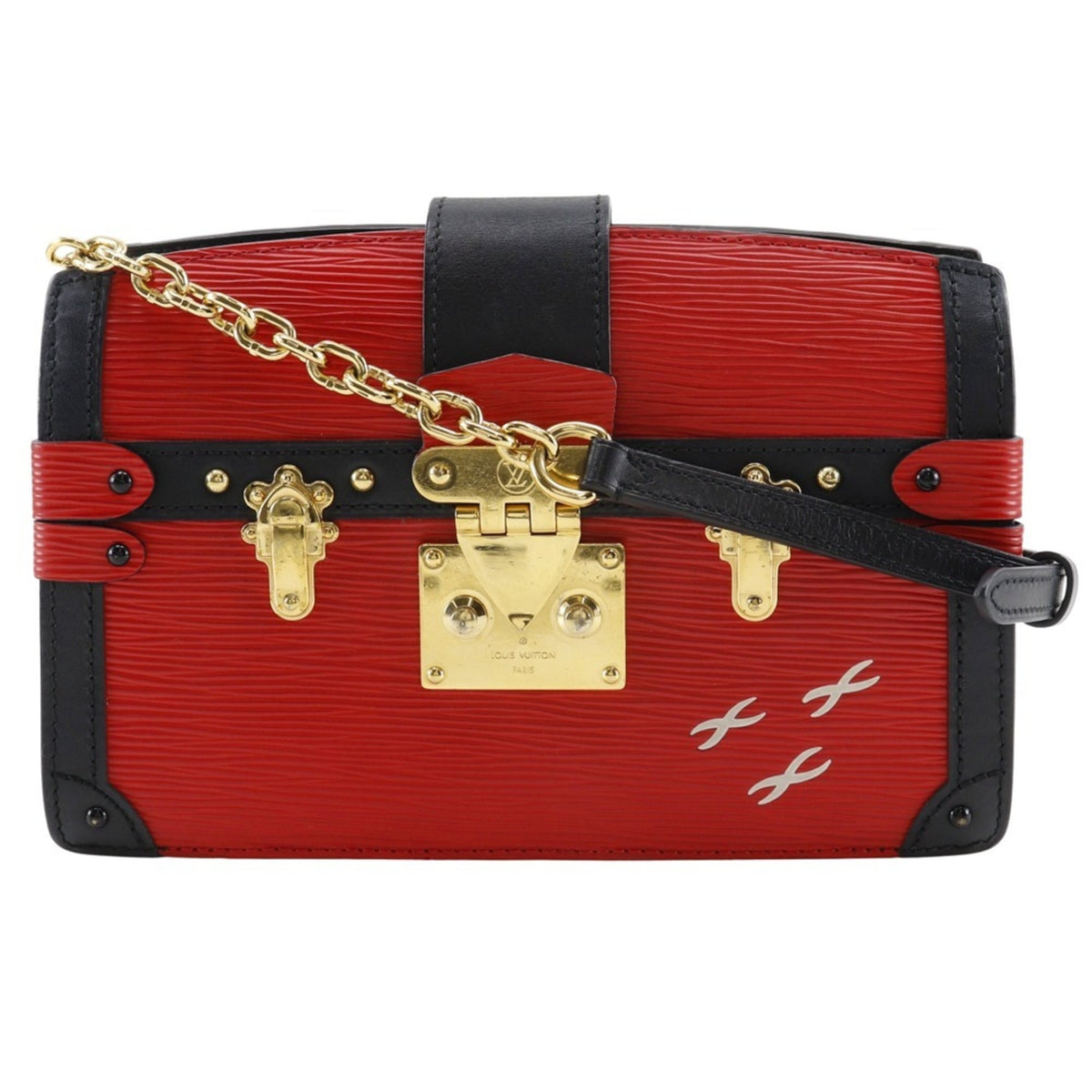 Louis Vuitton Epi Red Color Rouge Epi Leather Clutch Bag Shoulder Bag (Pre-Owned)