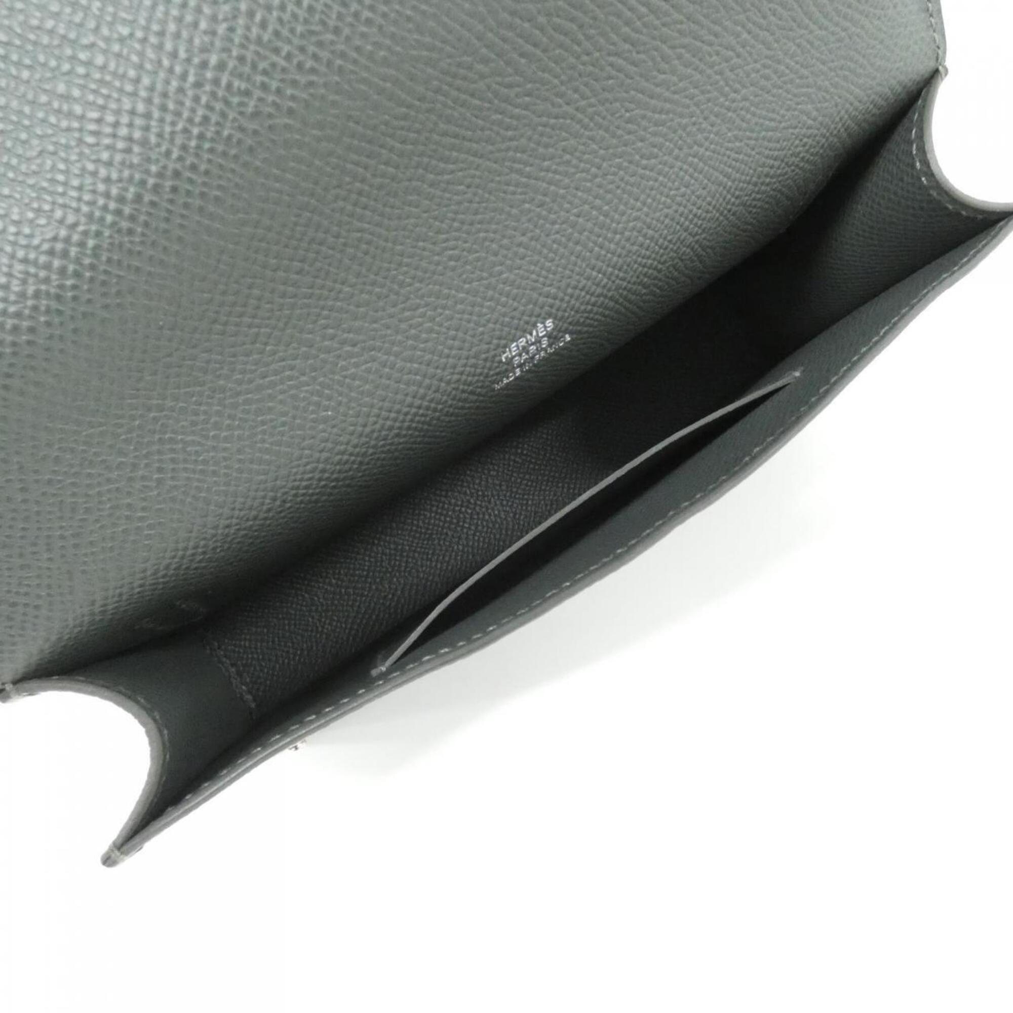 Hermes Green Epsom Leather Chain/Shoulder Wallet (Pre-Owned)