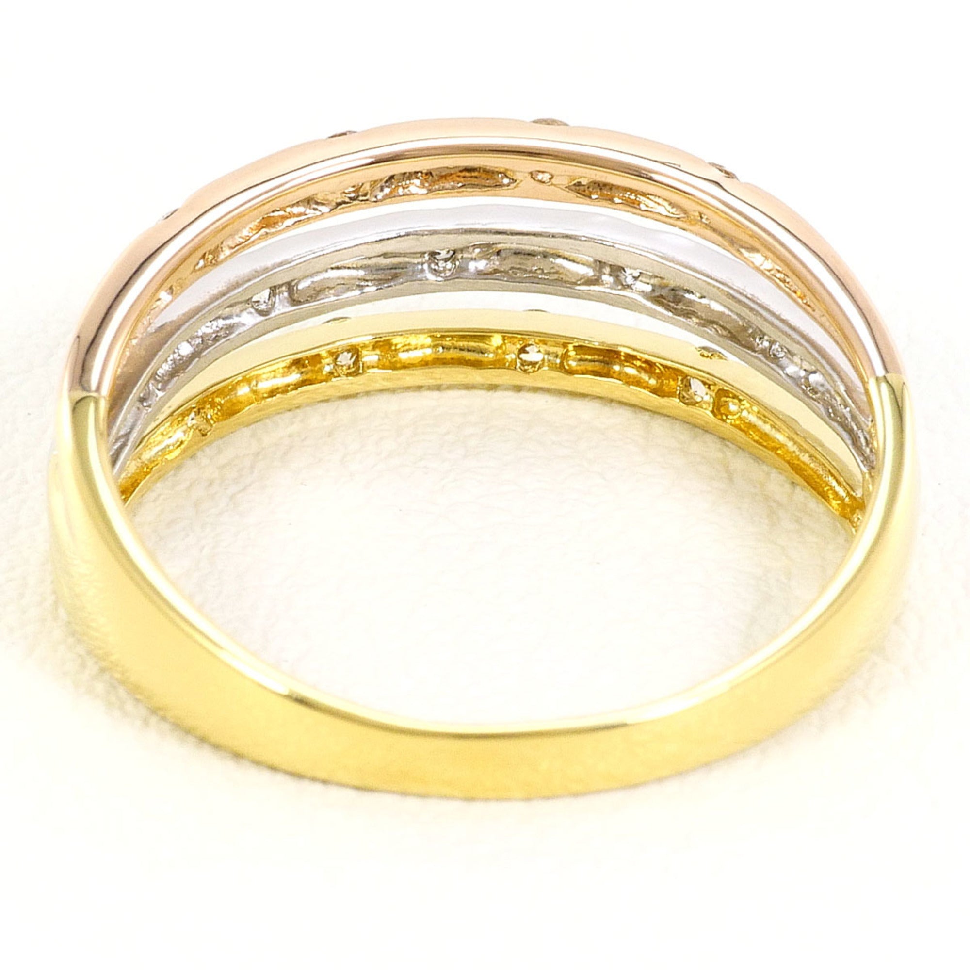 Unbranded Pink Gold Platinum Yellow Gold Yellow Gold (18K) Pink Gold (18K) Platinum 900 Band Ring (Pre-Owned)